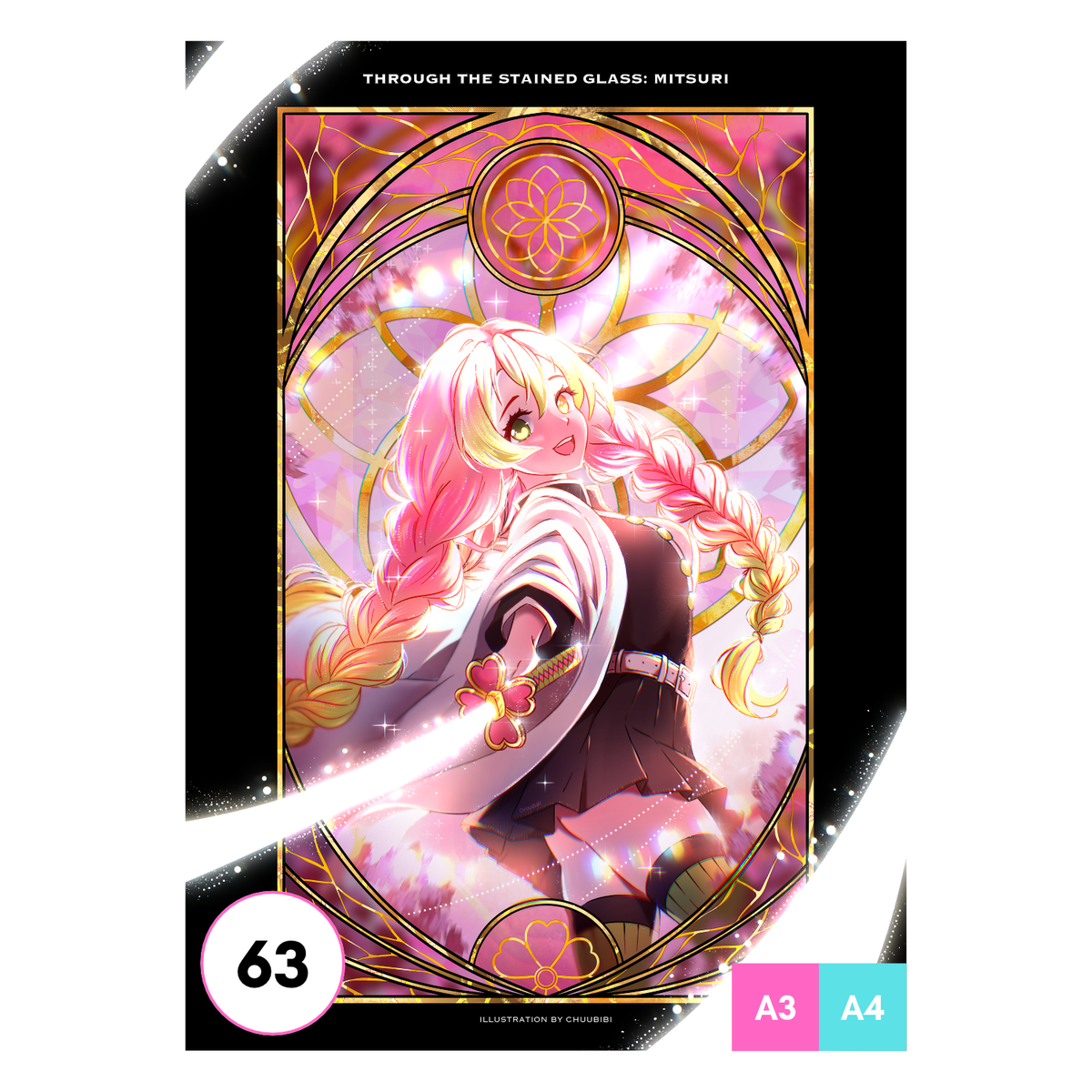Stained Glass Mitsuri Art Print