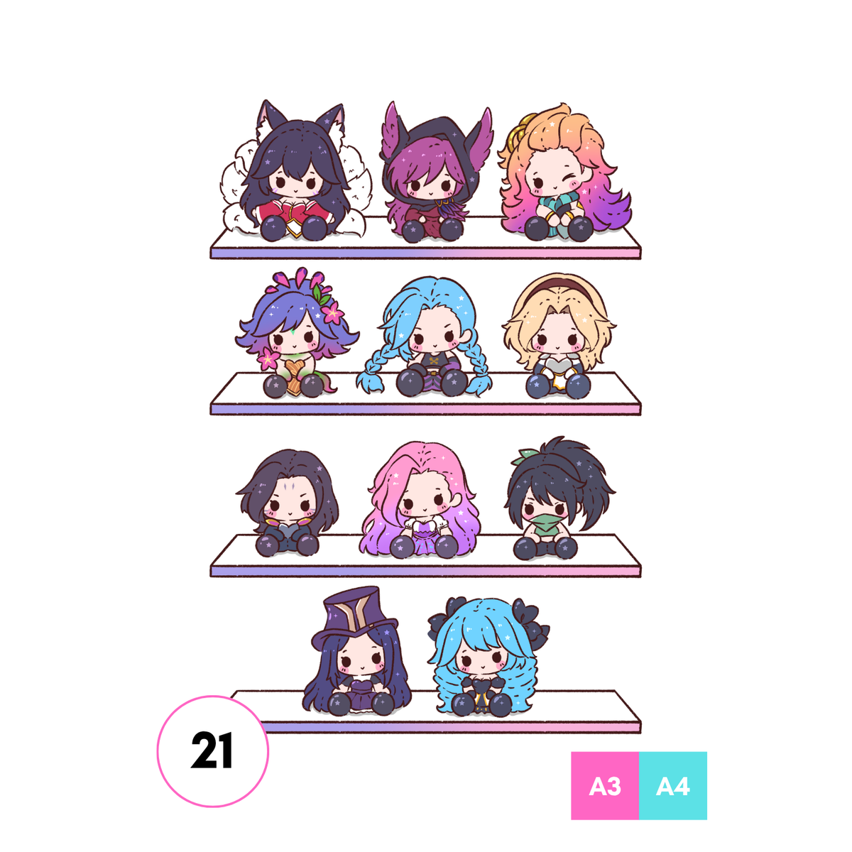 League Plushies Art Print