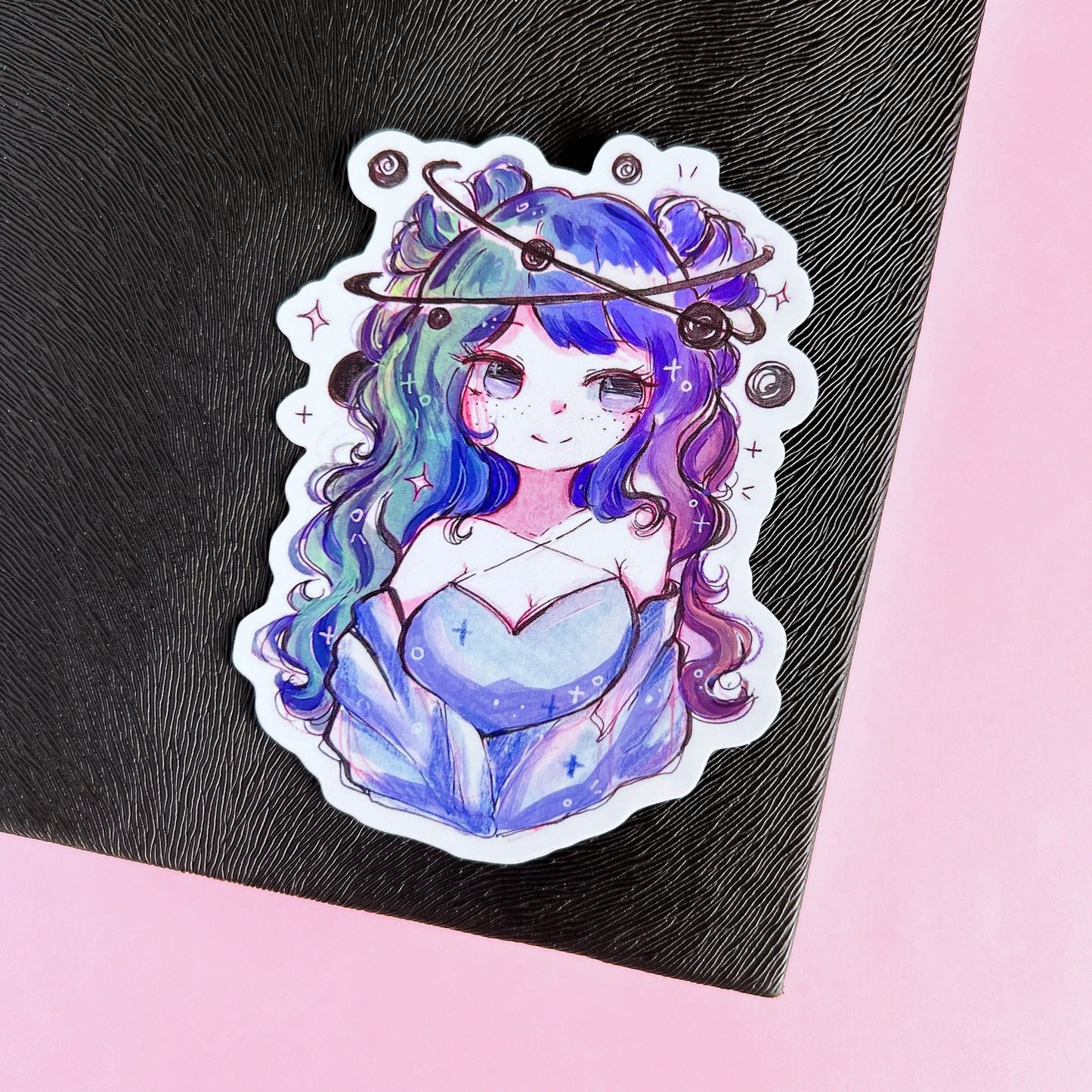 Galaxy girl Vinyl Sticker