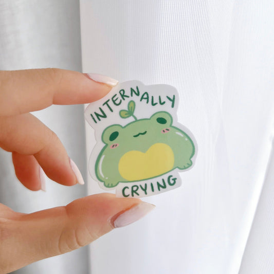 Internally Crying Froggy Sticker