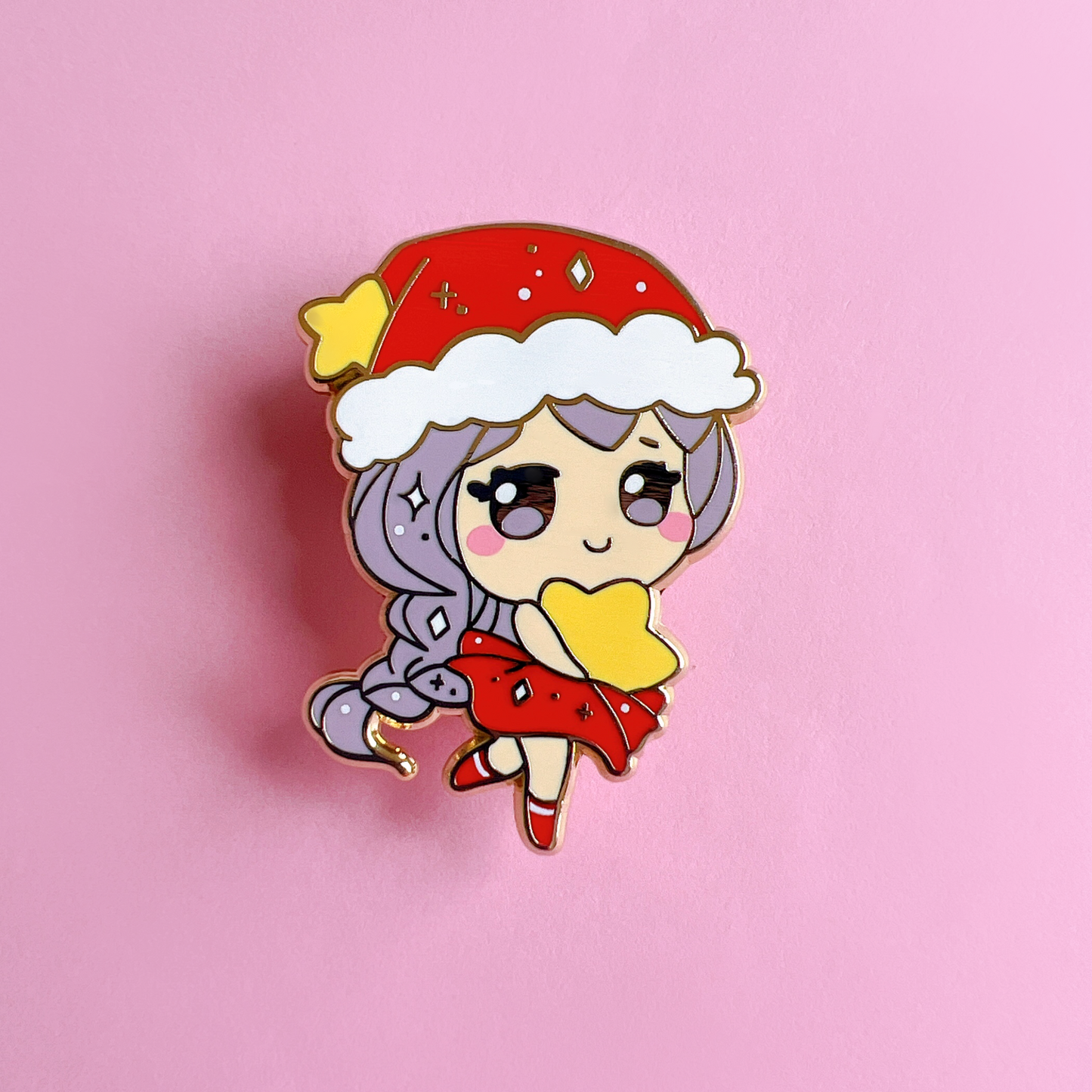 Ms Claus and Twinkle Star Enamel Pins
