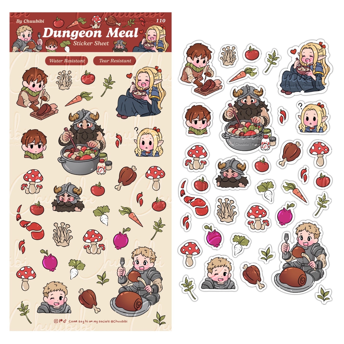 Dungeon Meal Sticker Sheet