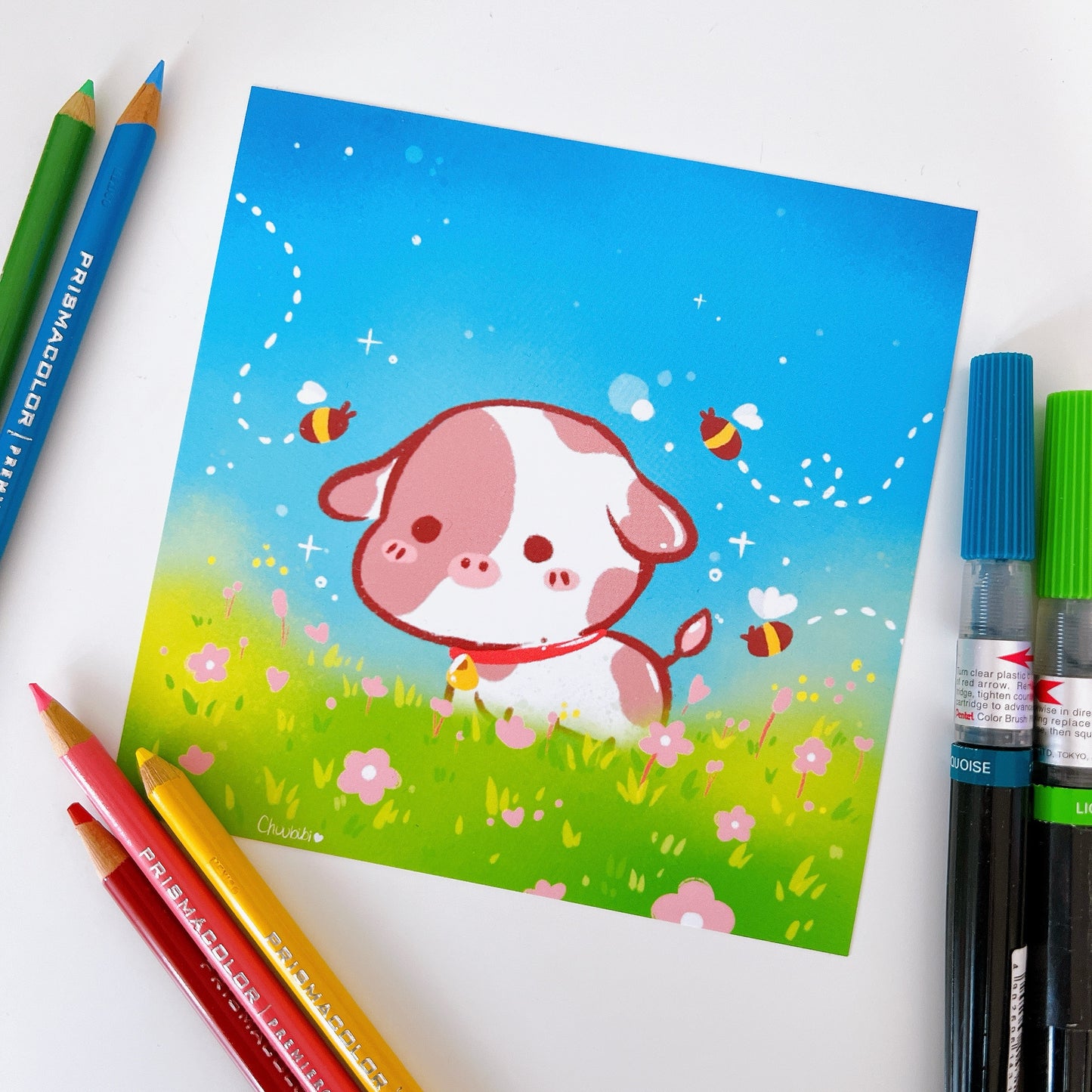 Baby Cow Art Print