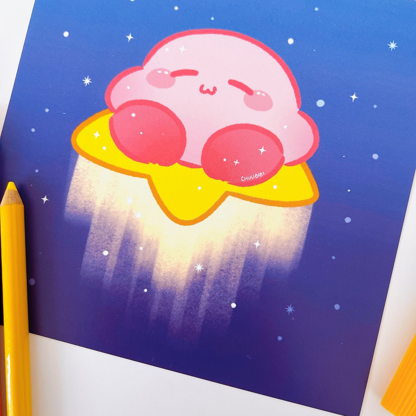 Star Pink Blob Art Print