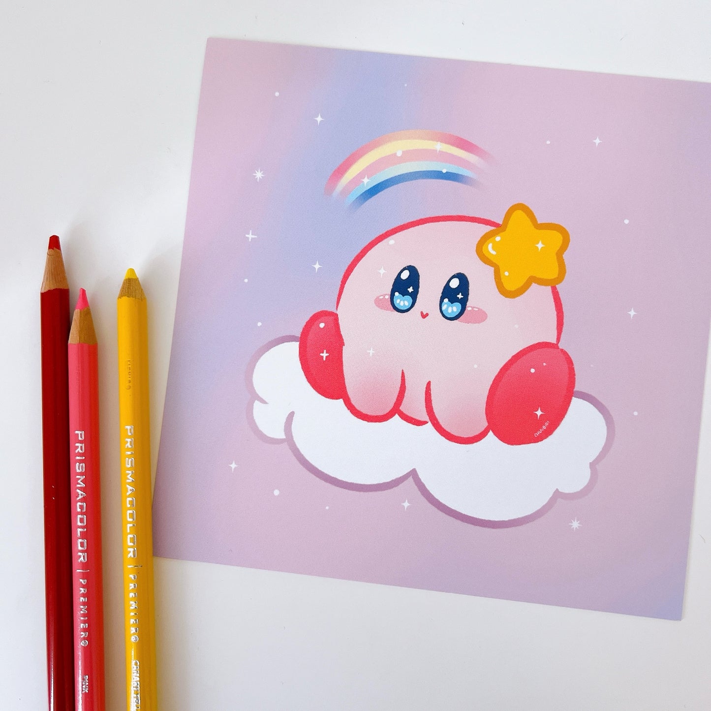 Cloudy Pink Blob Art Print