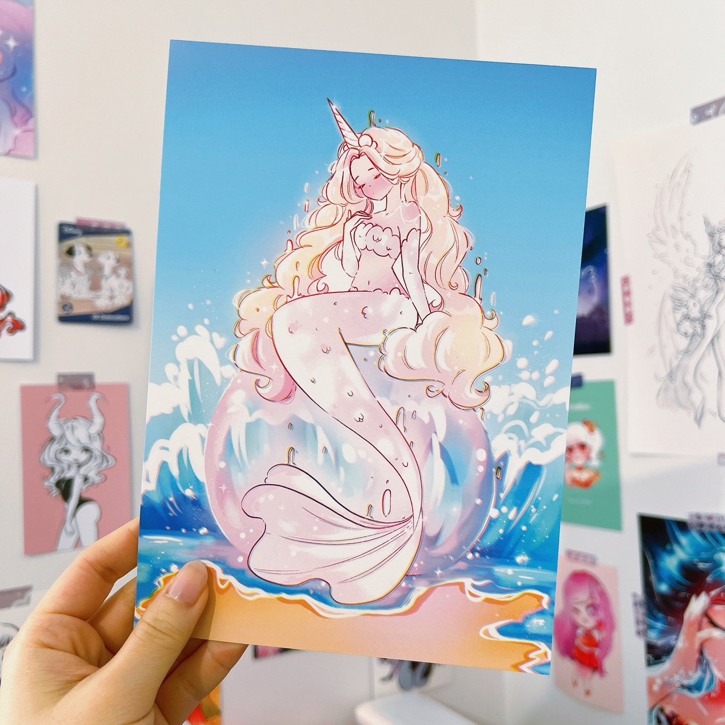 Bubble Mermaid Art Print