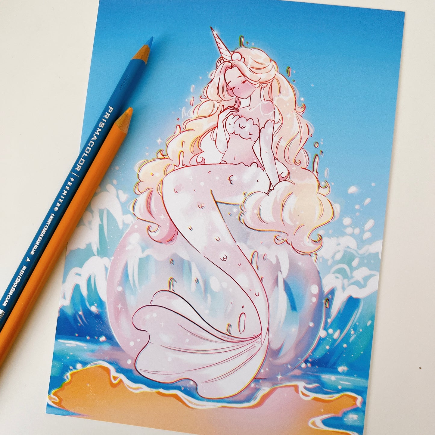 Bubble Mermaid Art Print