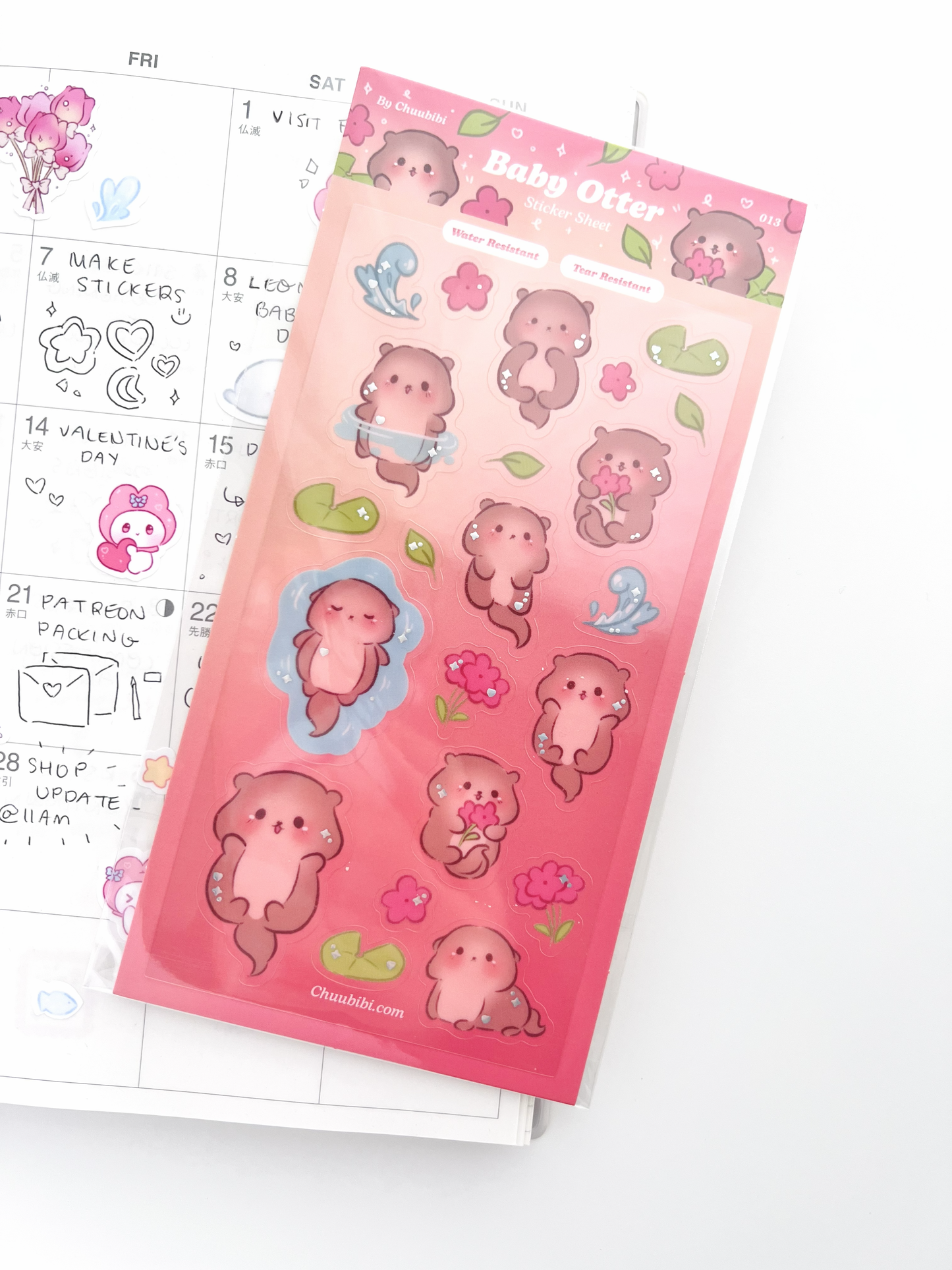 Baby Otter Sticker Sheet