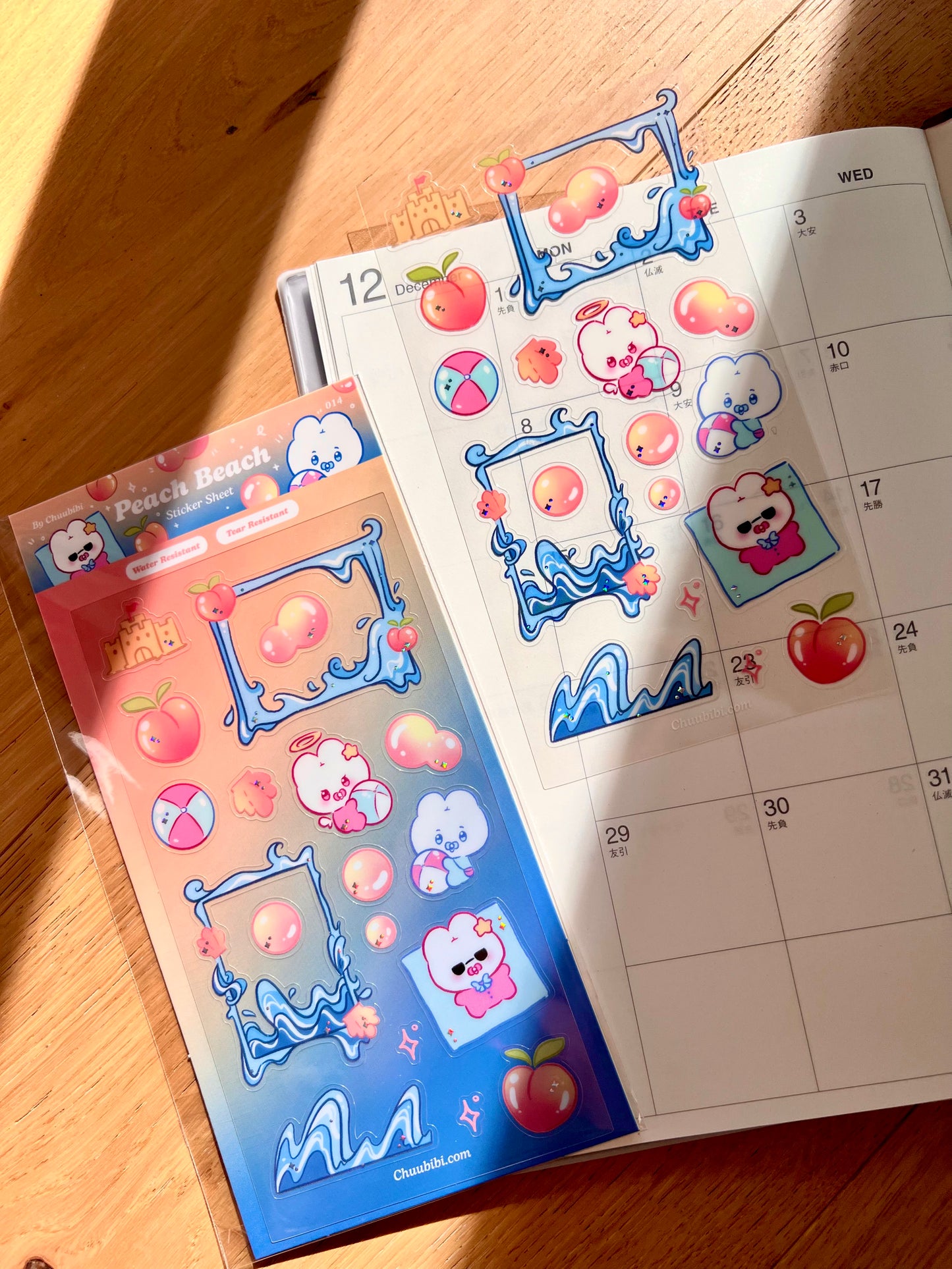 Peach Beach Sticker Sheet