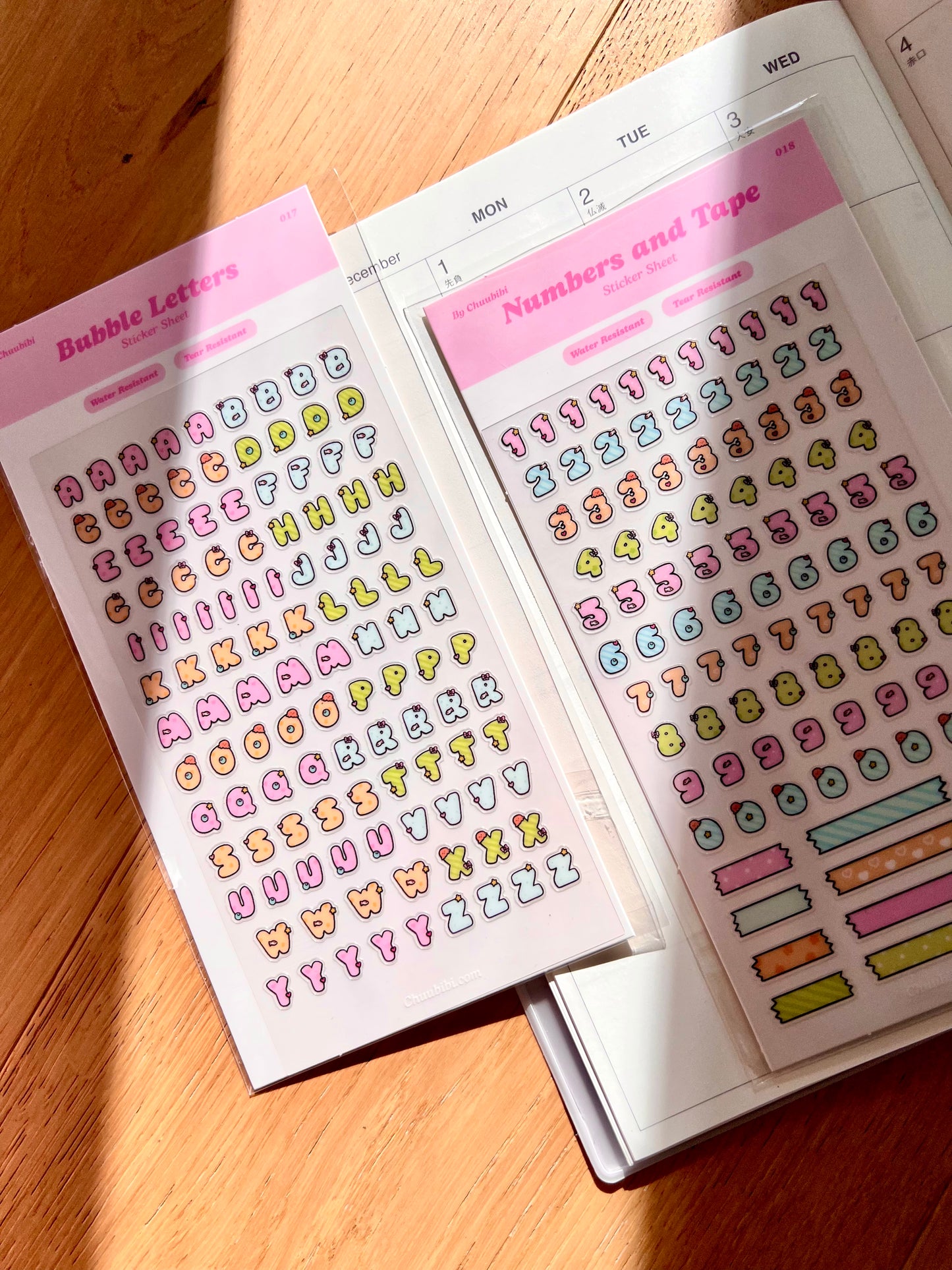 Bubble Letters Sticker Sheet
