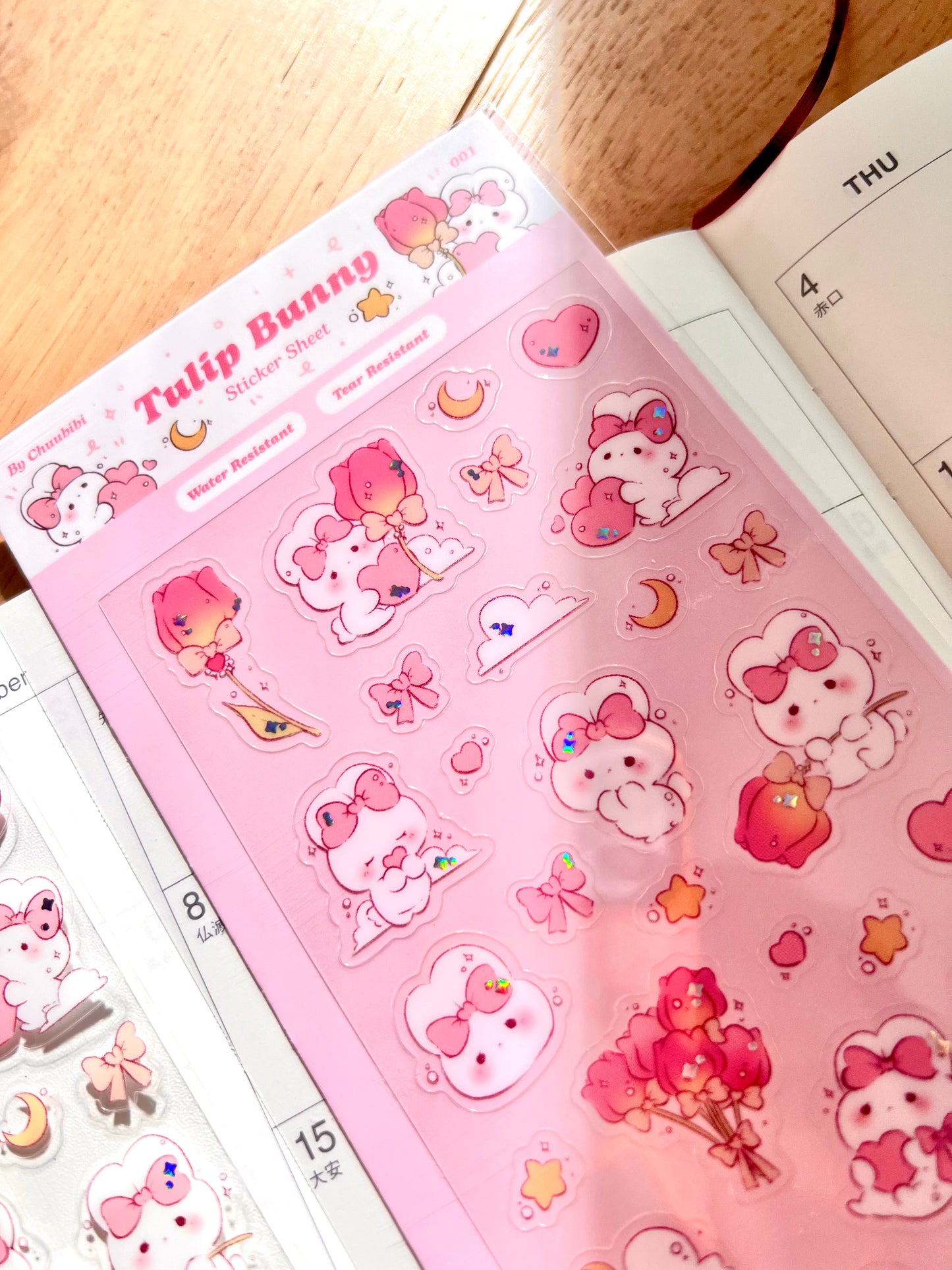 Tulip Bunny Sticker Sheet