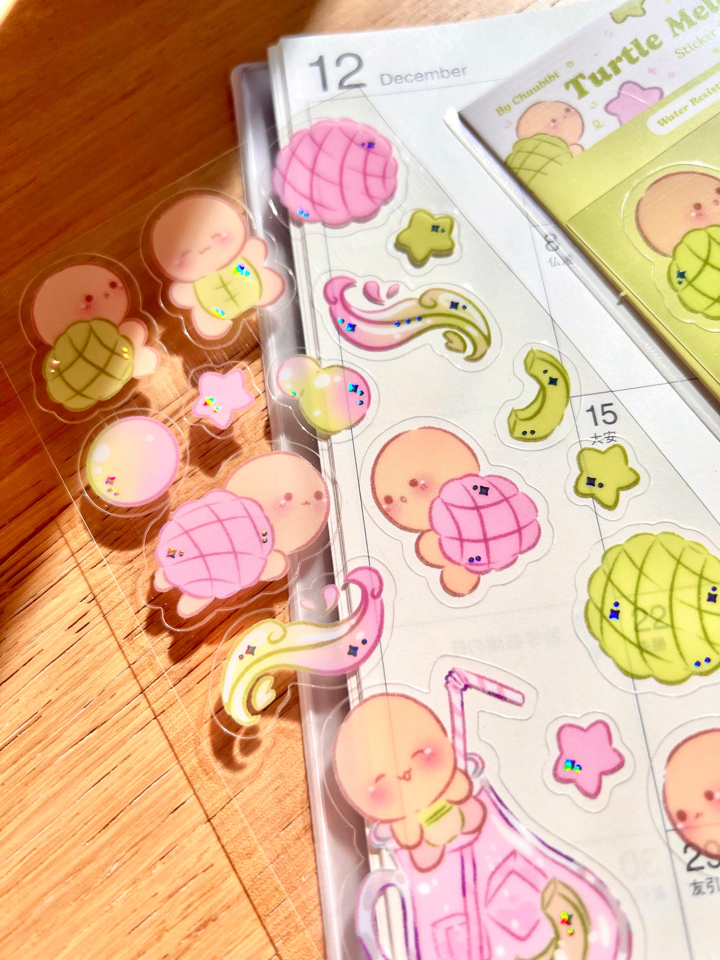 Turtle Melon Pan Sticker Sheet