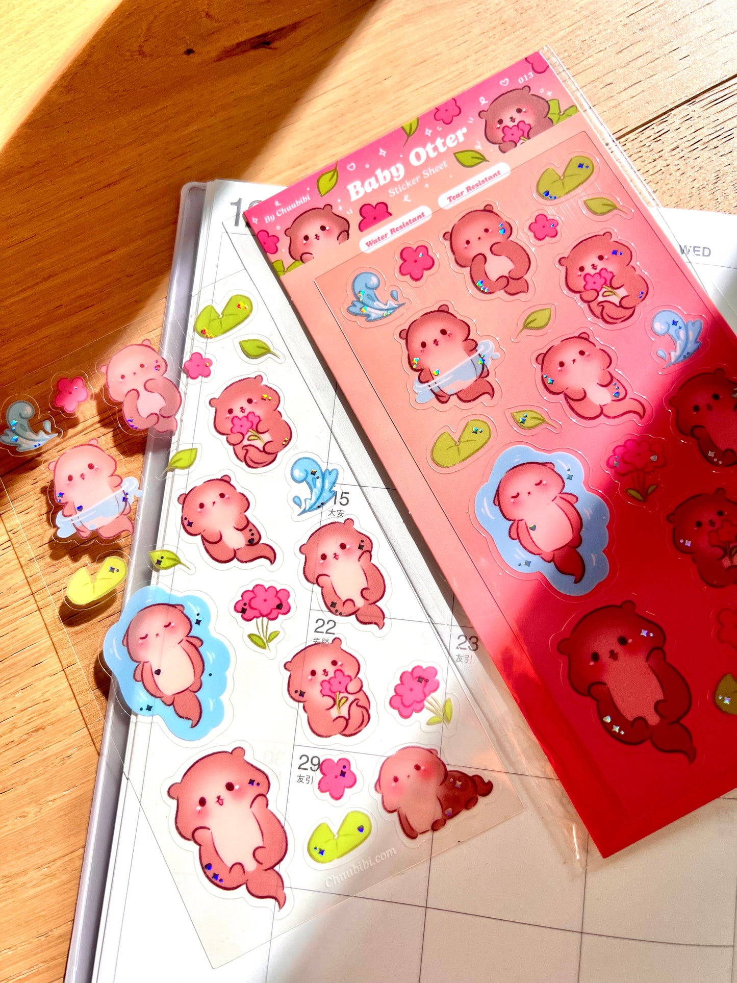 Baby Otter Sticker Sheet