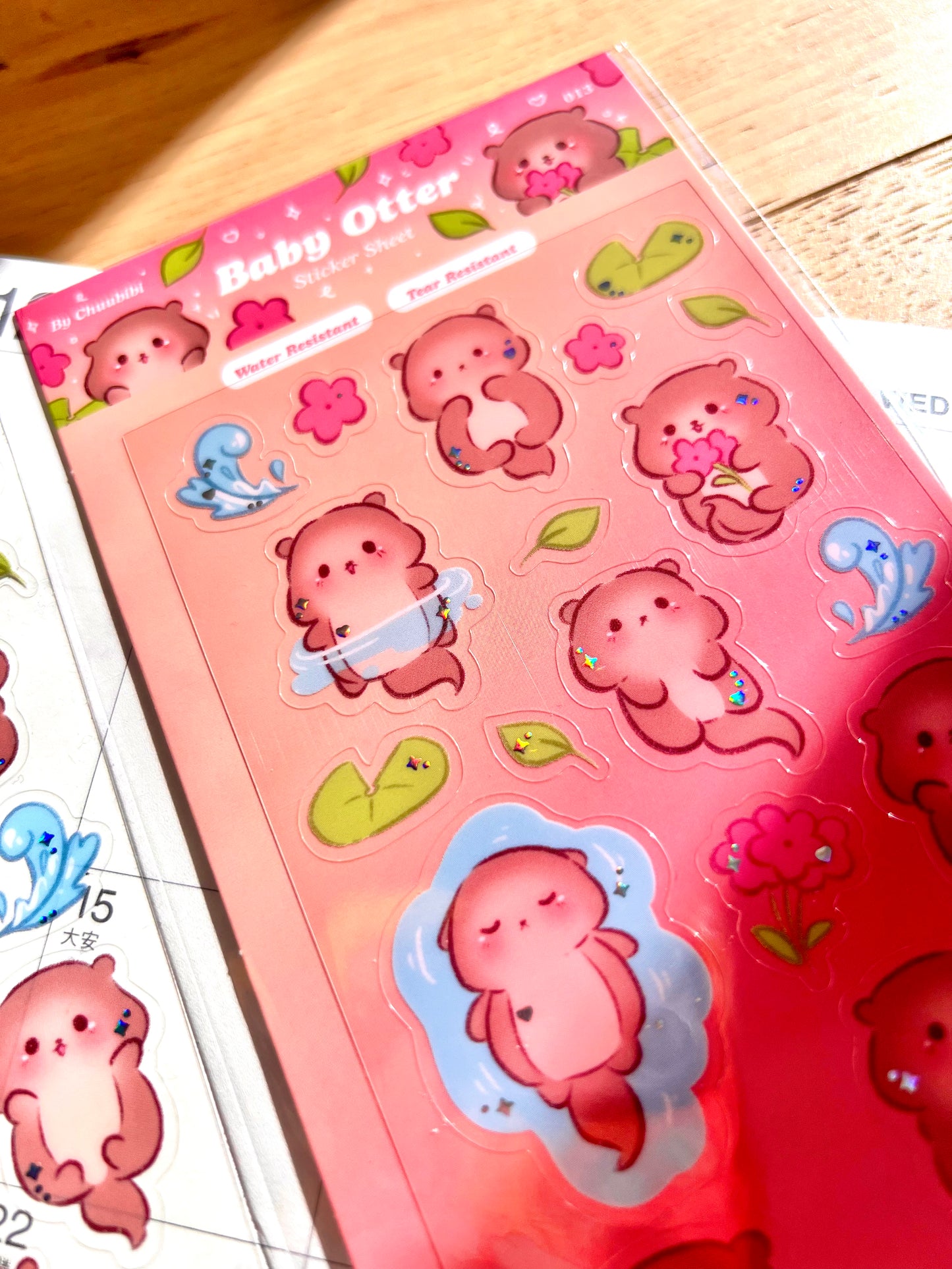 Baby Otter Sticker Sheet