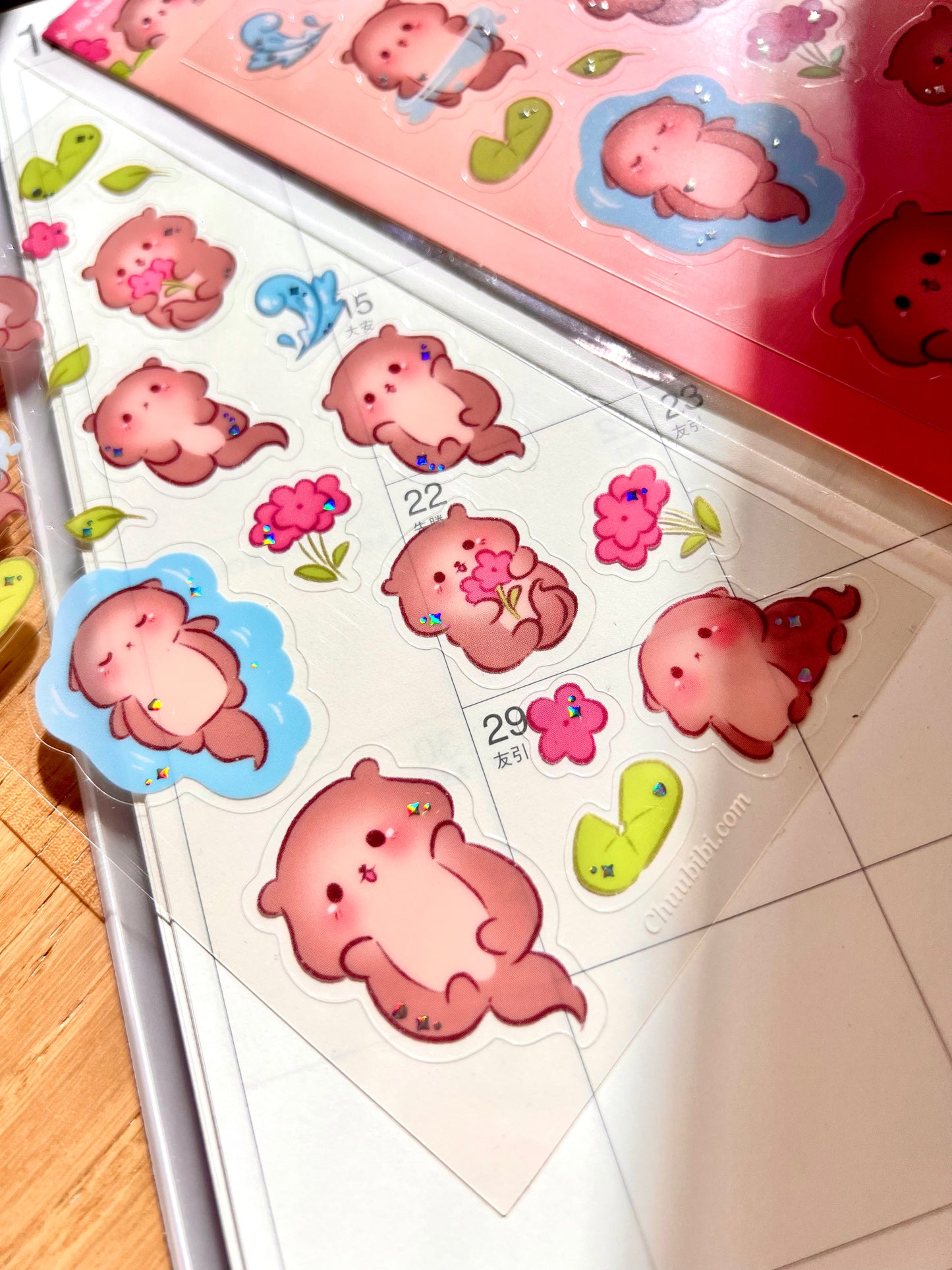 Baby Otter Sticker Sheet