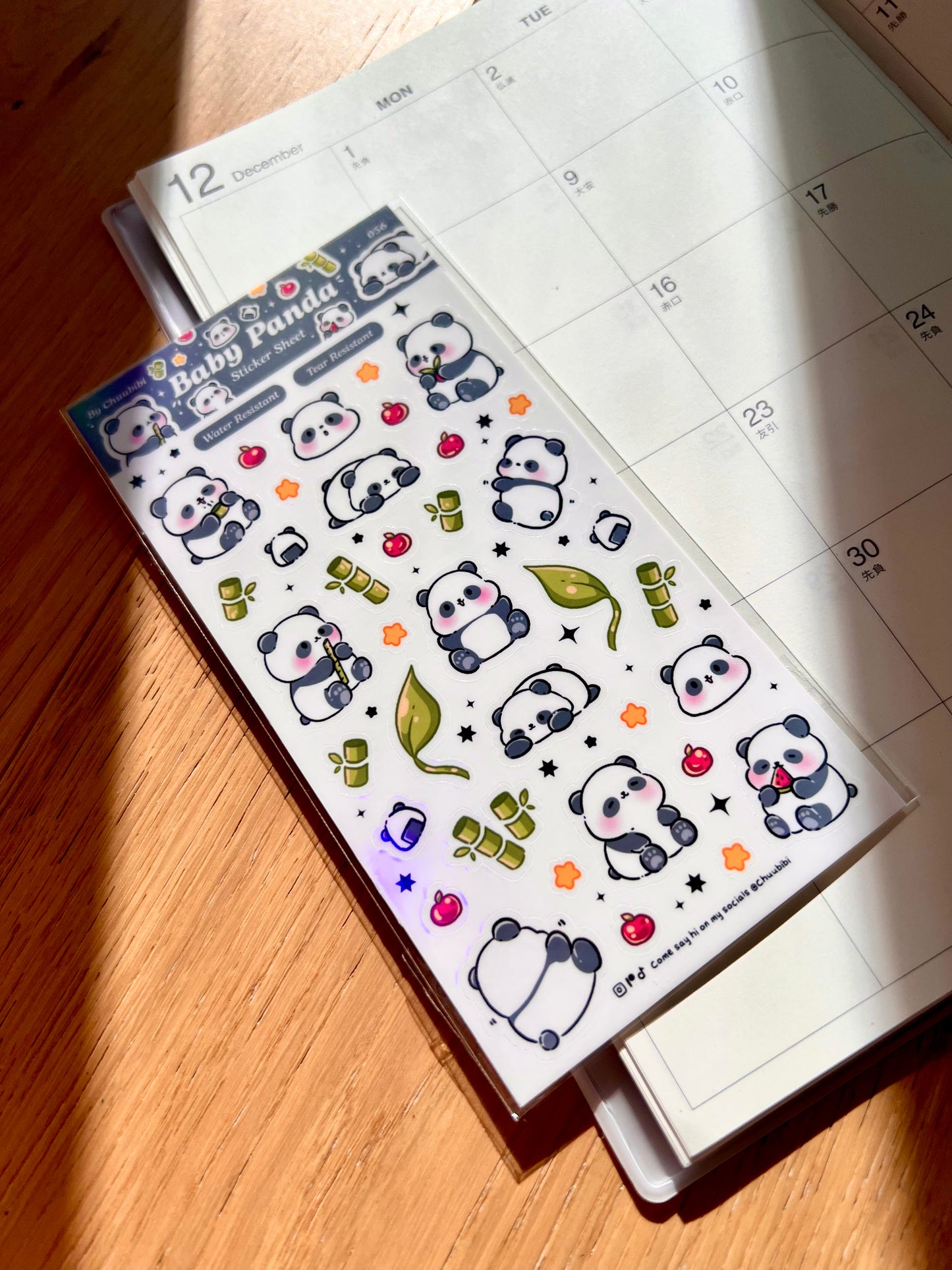 Baby Panda Sticker Sheet