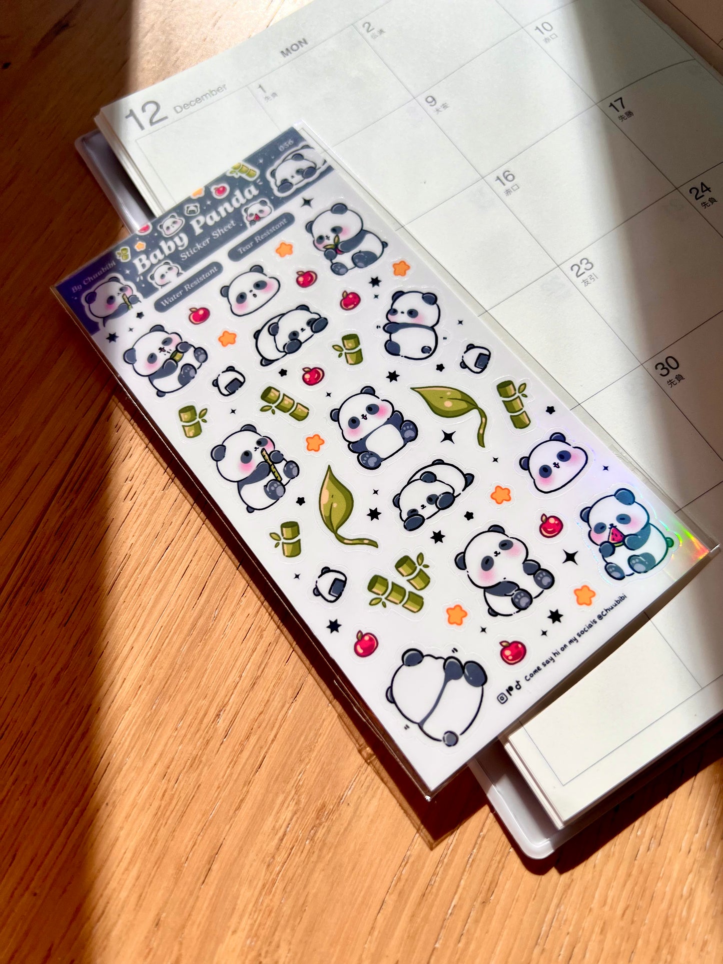 Baby Panda Sticker Sheet