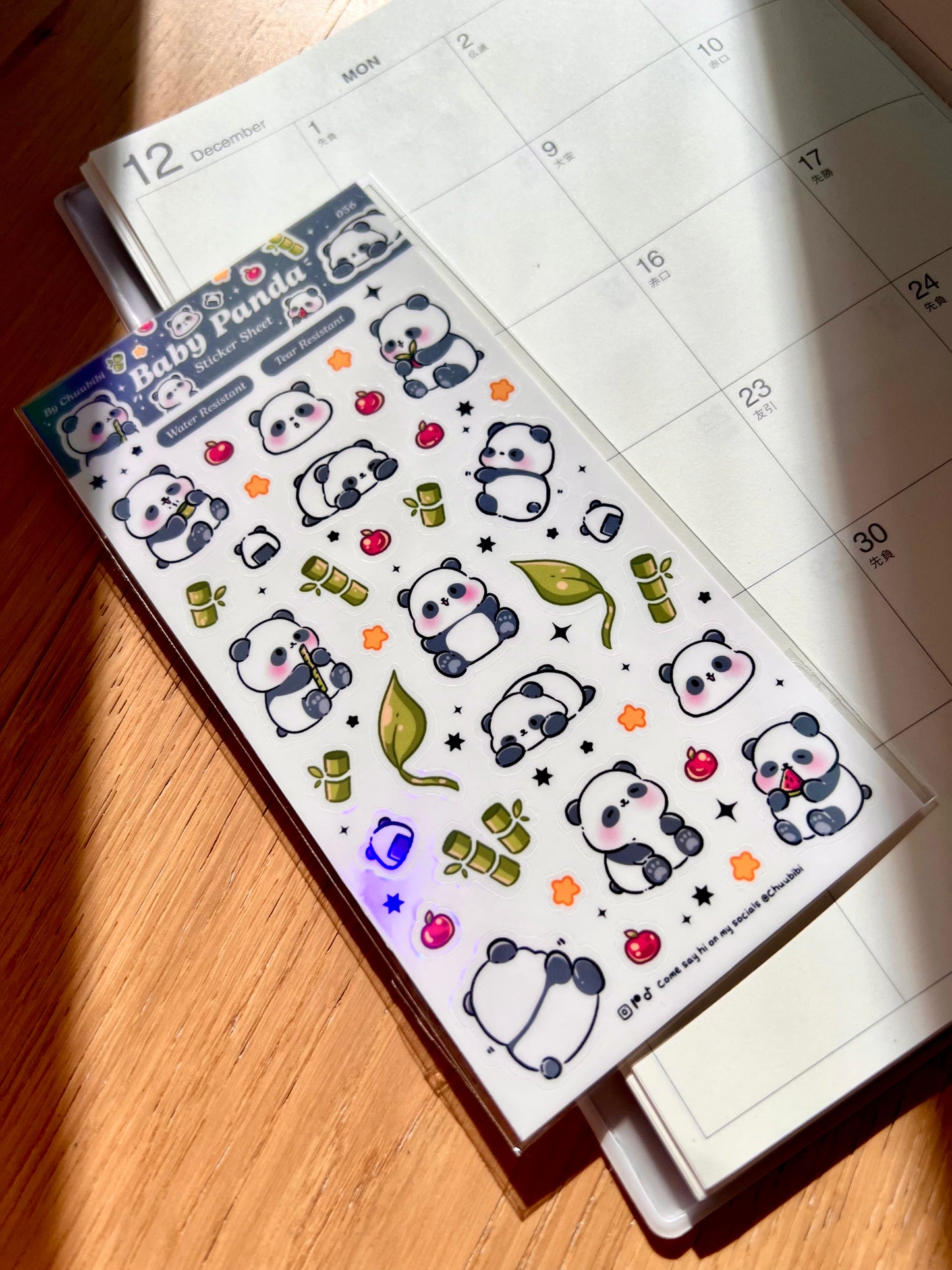Baby Panda Sticker Sheet