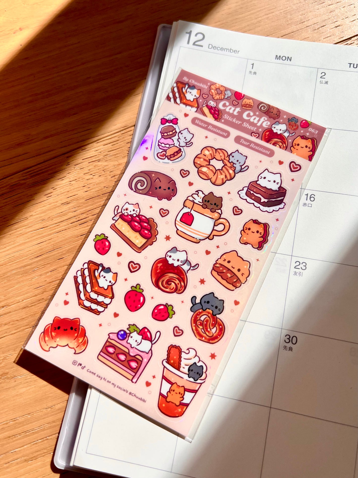 Cat Cafe Sticker Sheet