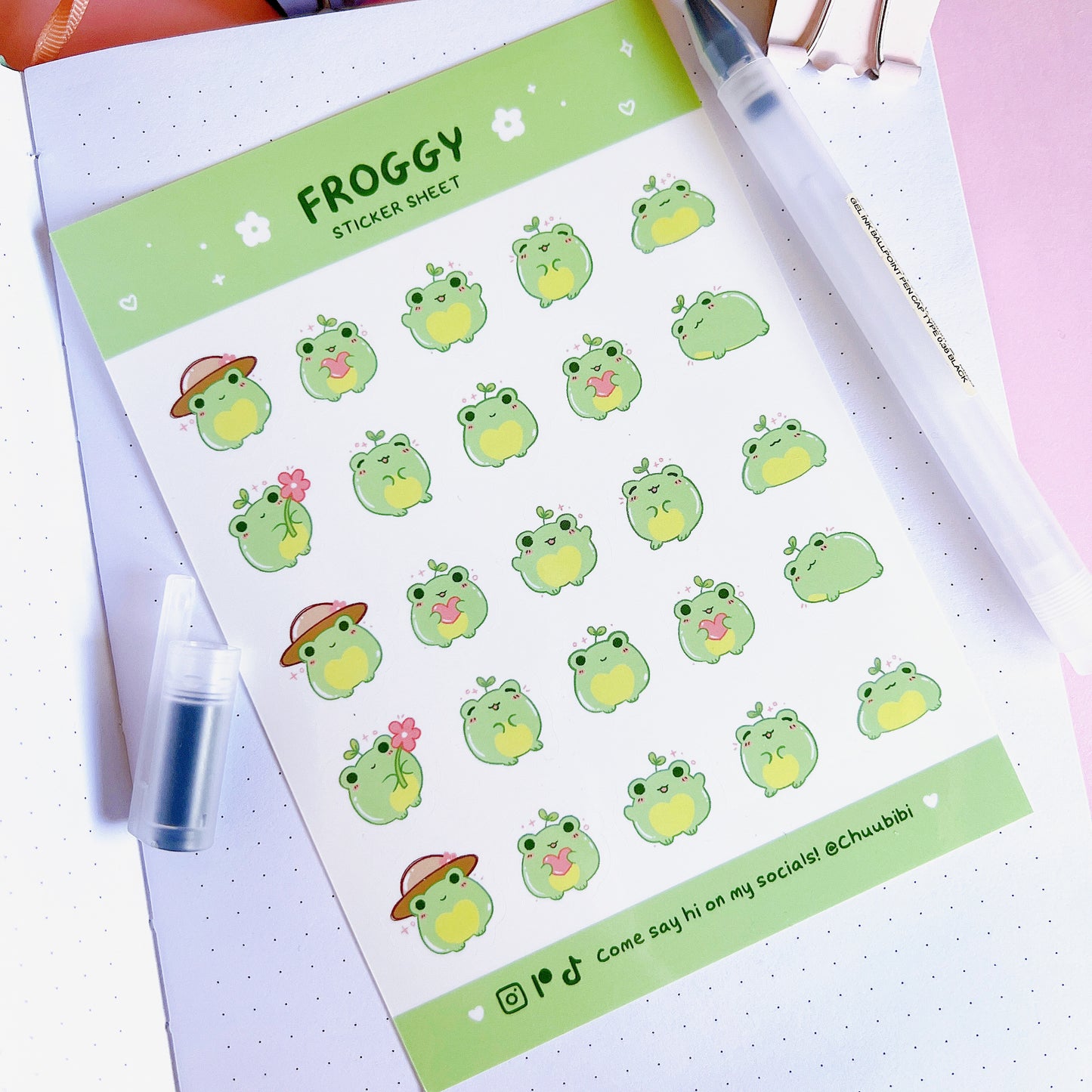 Big Froggy Sticker Sheet