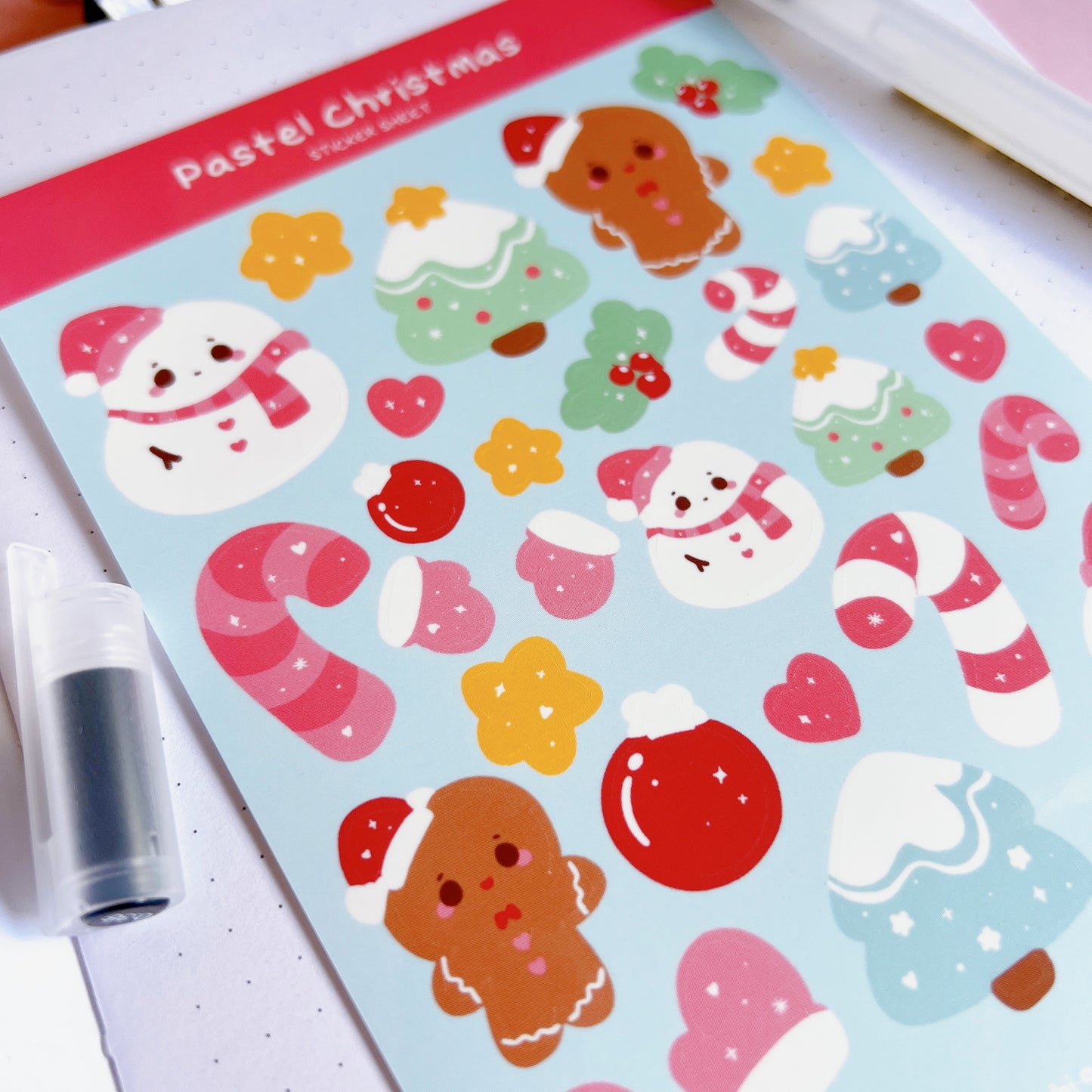 Pastel Christmas Sticker Sheet
