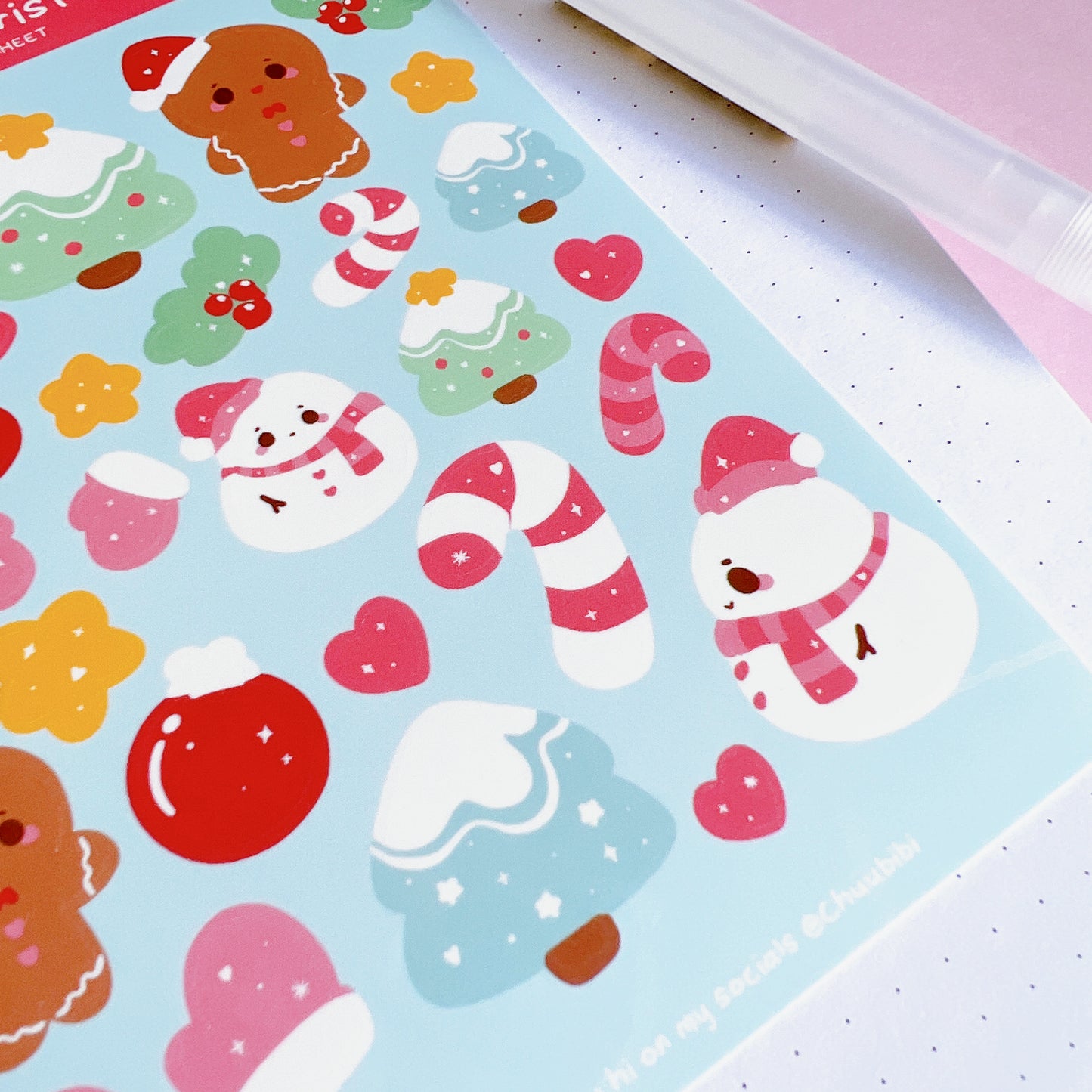 Pastel Christmas Sticker Sheet