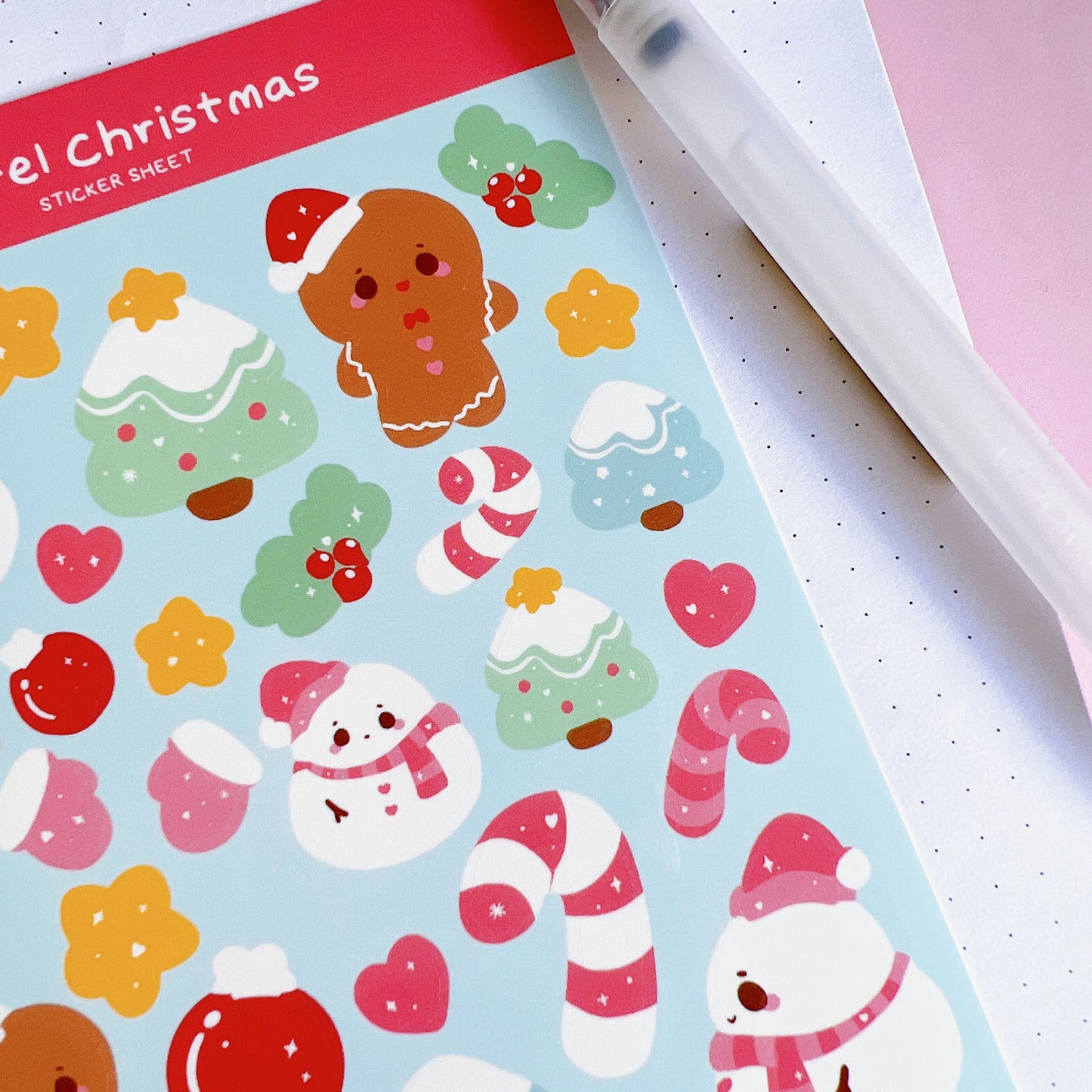 Pastel Christmas Sticker Sheet
