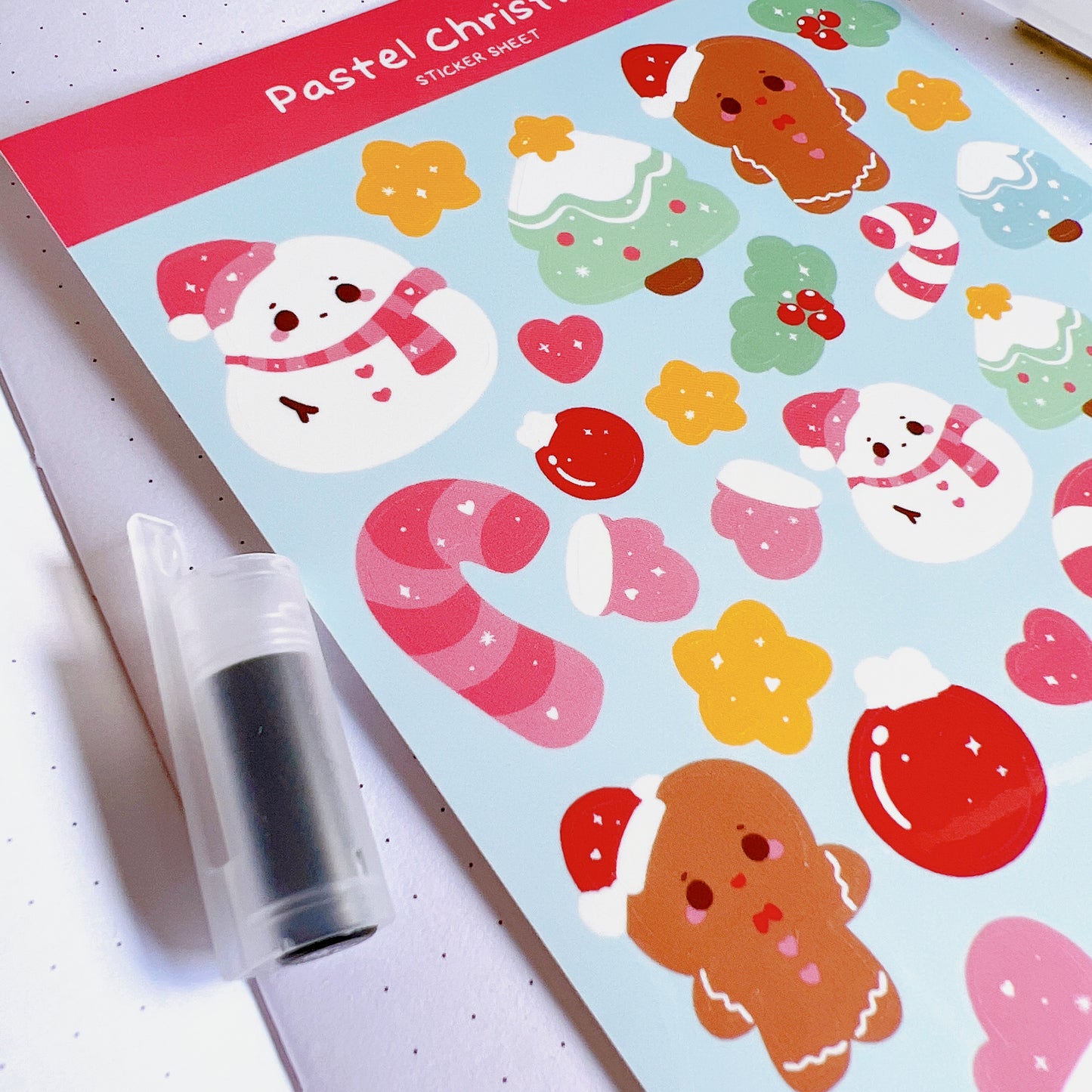 Pastel Christmas Sticker Sheet