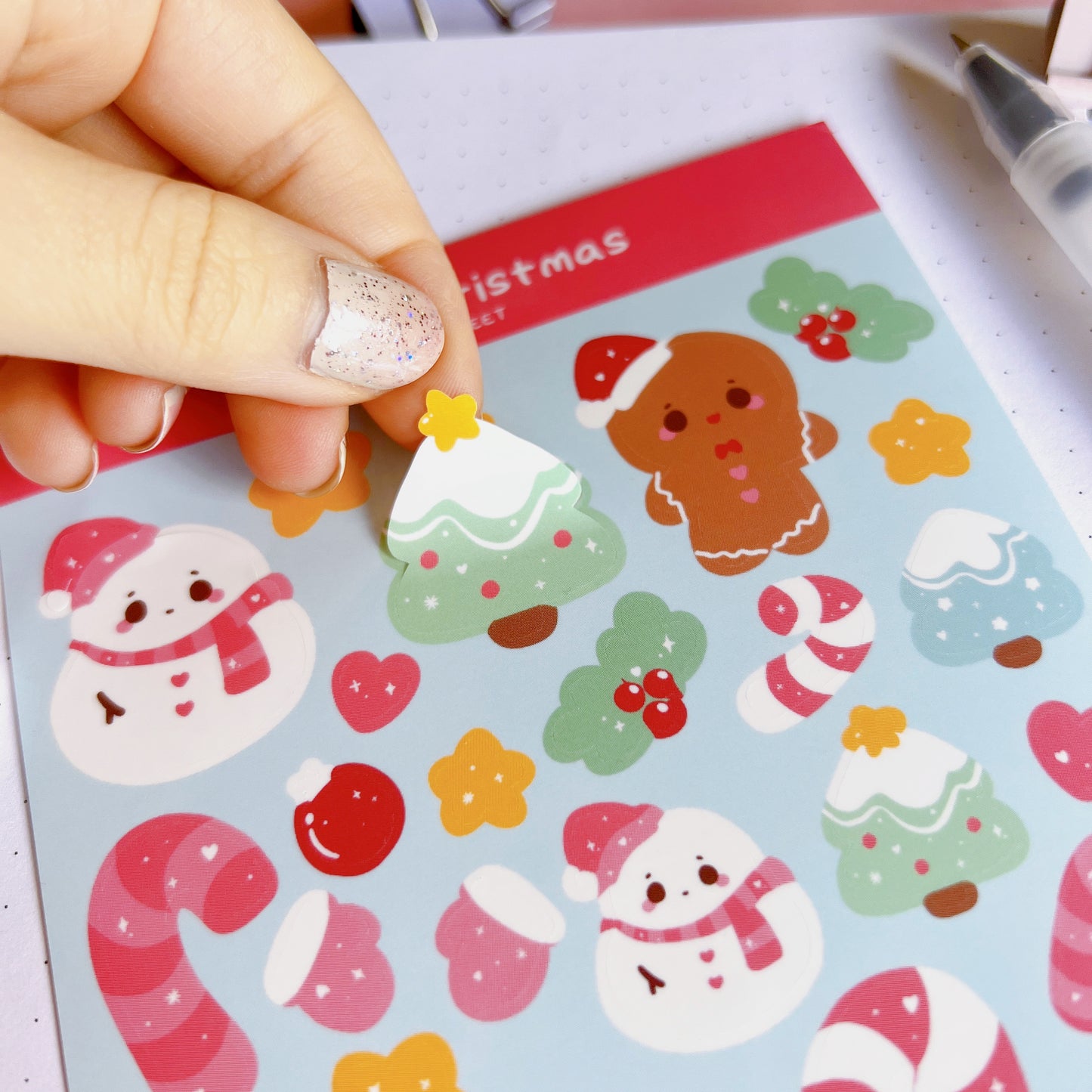 Pastel Christmas Sticker Sheet