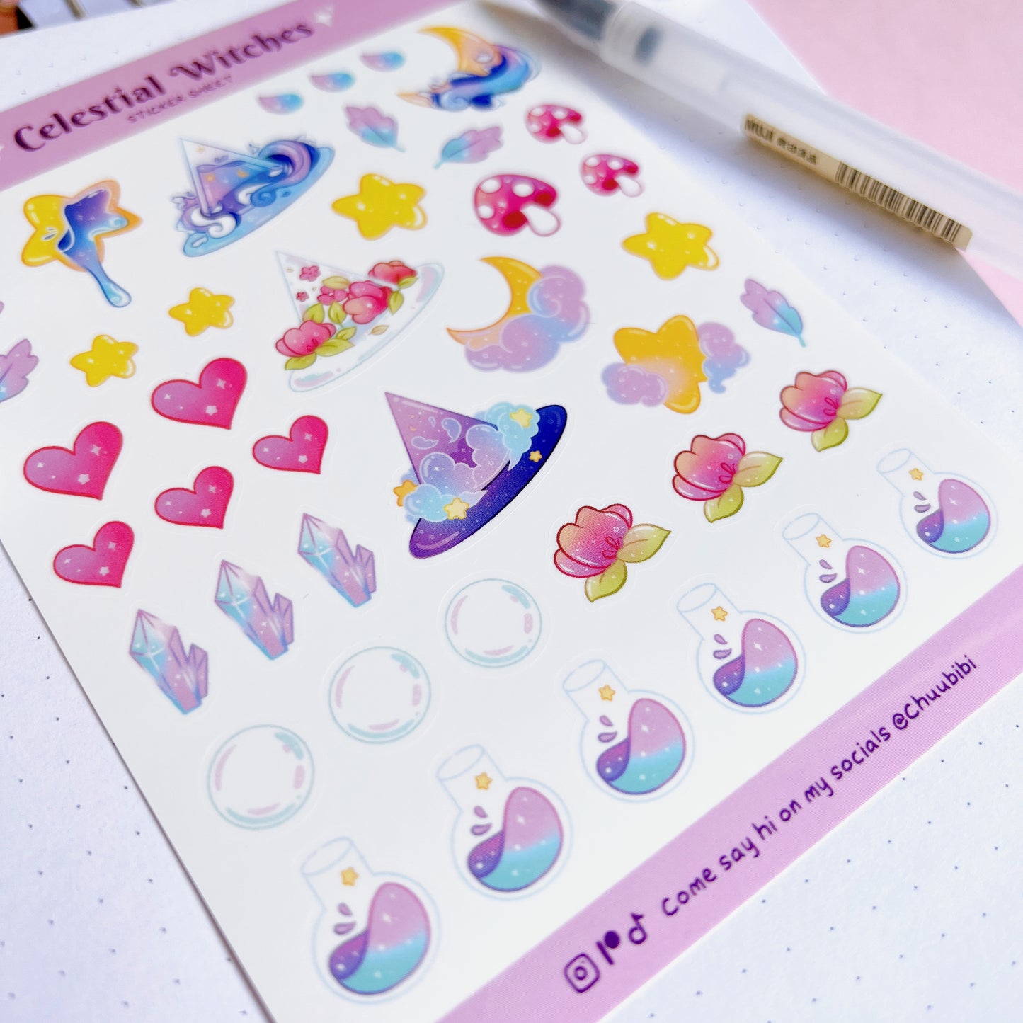 Celestial Witches Sticker Sheet