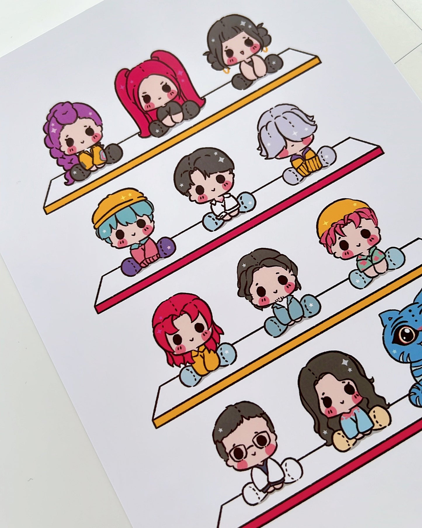 Kpop Demon Plushies Art Print