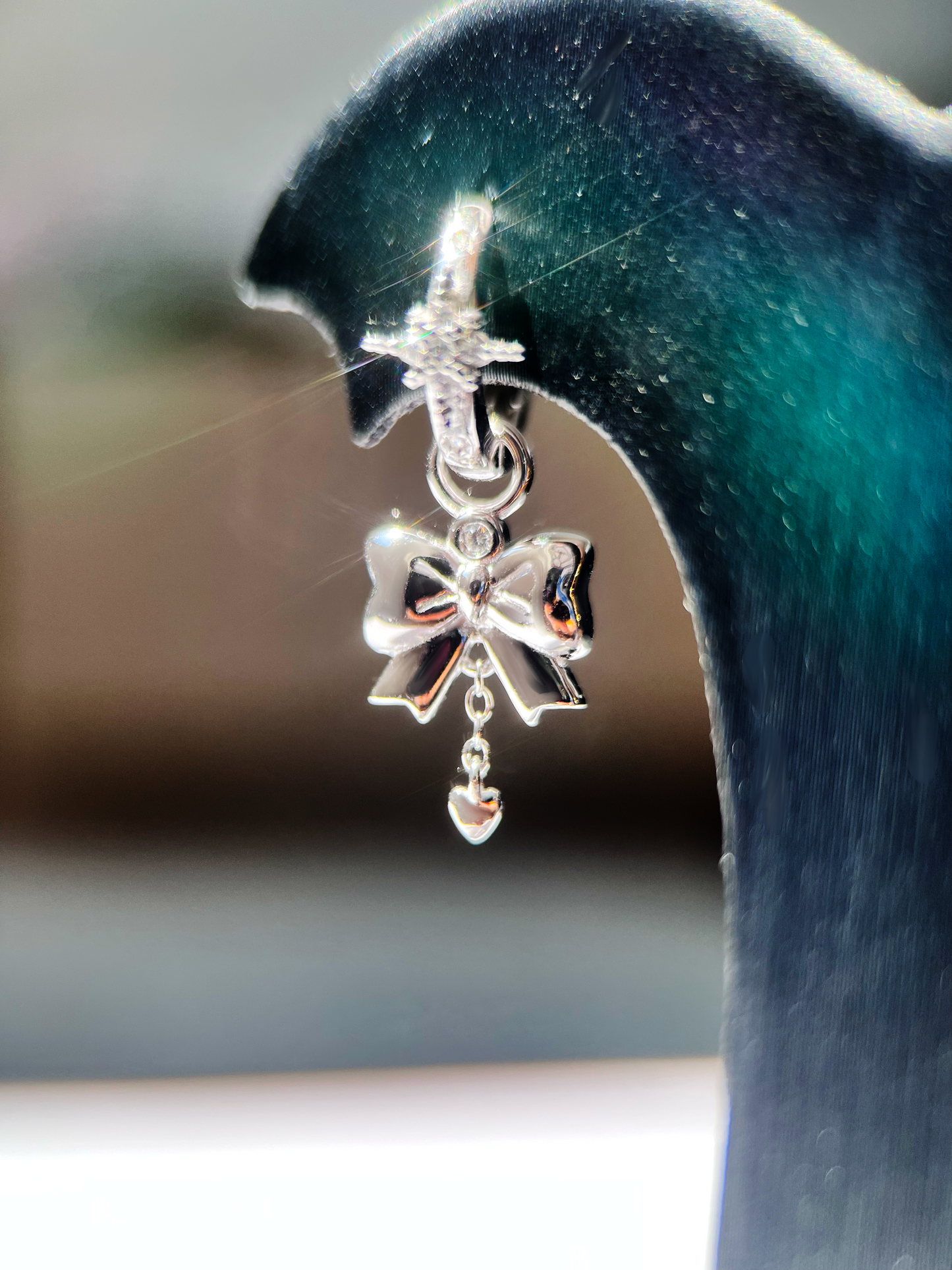 Glimmer Bow Drop Earrings