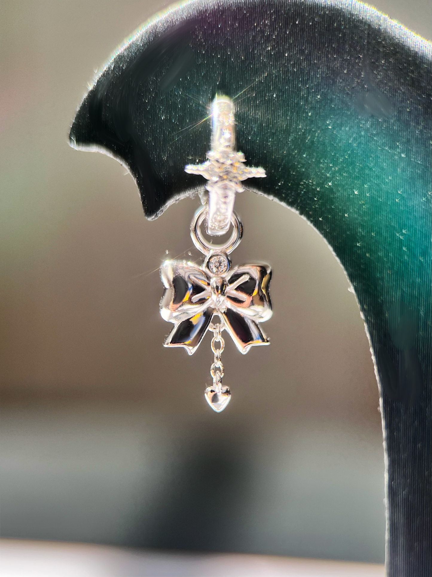 Glimmer Bow Drop Earrings