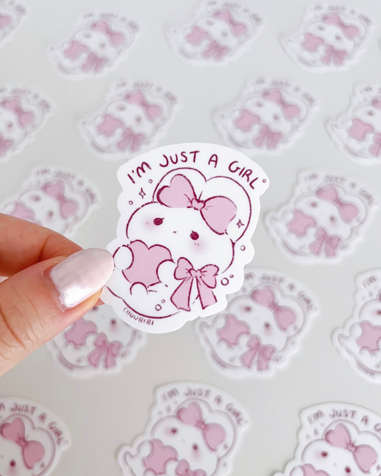 I'm just a girl Vinyl Sticker