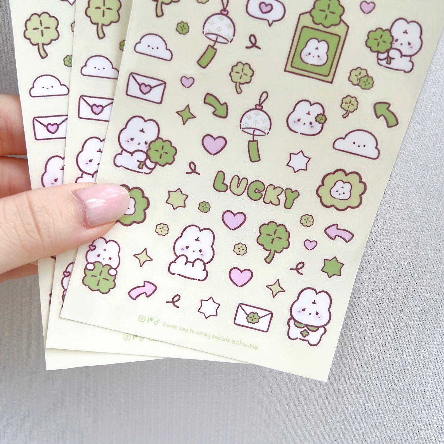 Lucky Bunny Sticker Sheet