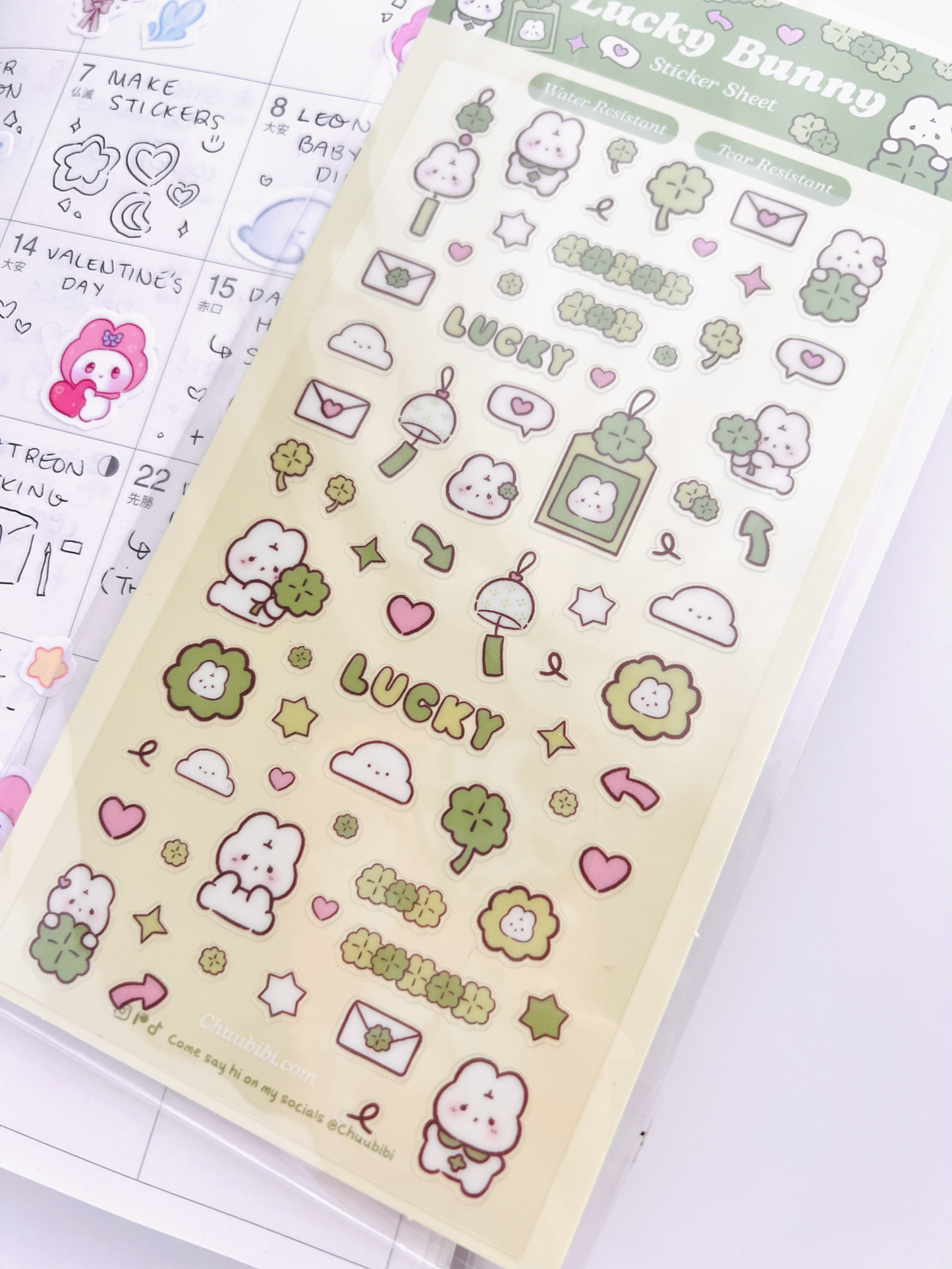 Lucky Bunny Sticker Sheet