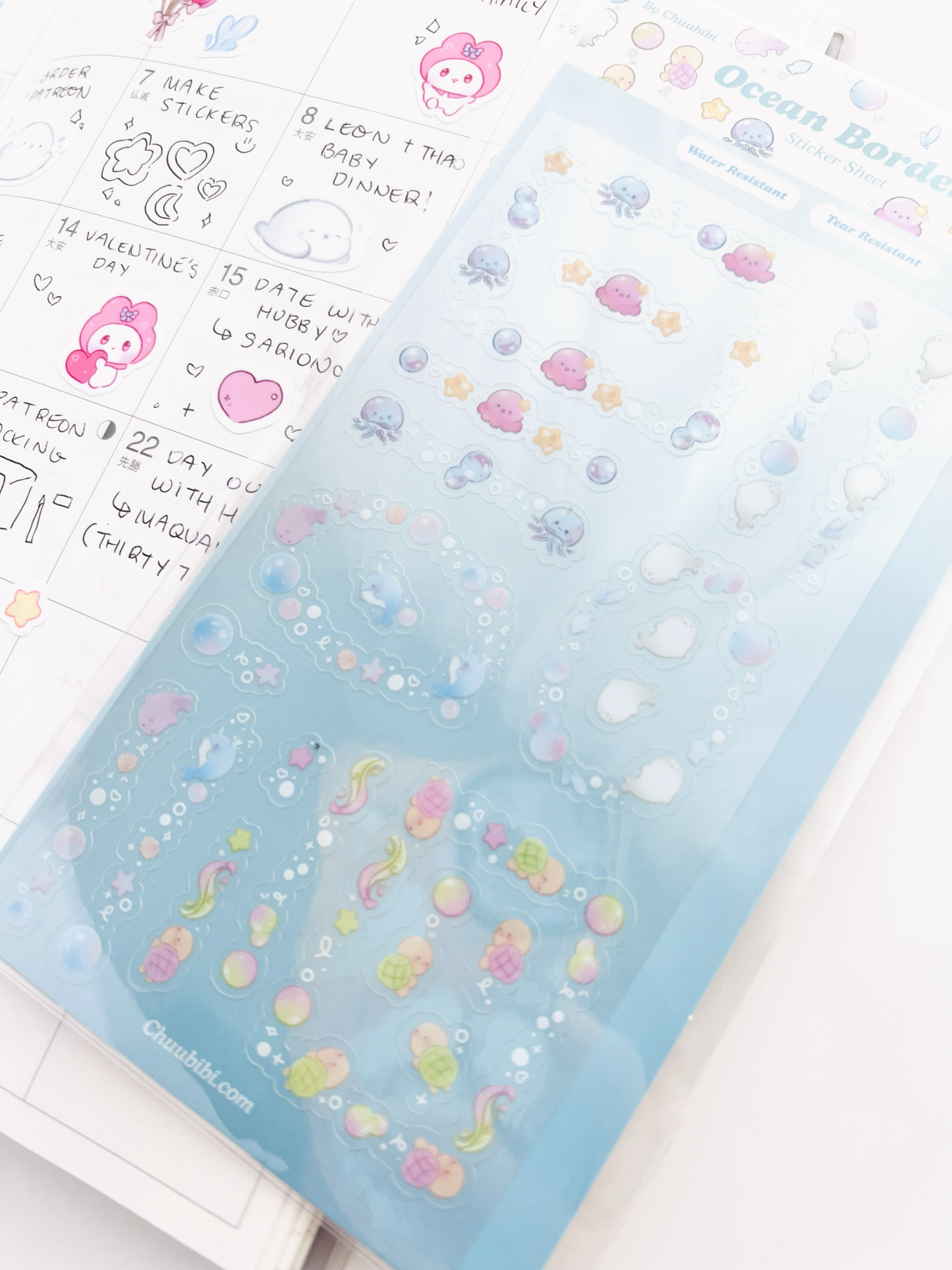 Ocean Borders Sticker Sheet