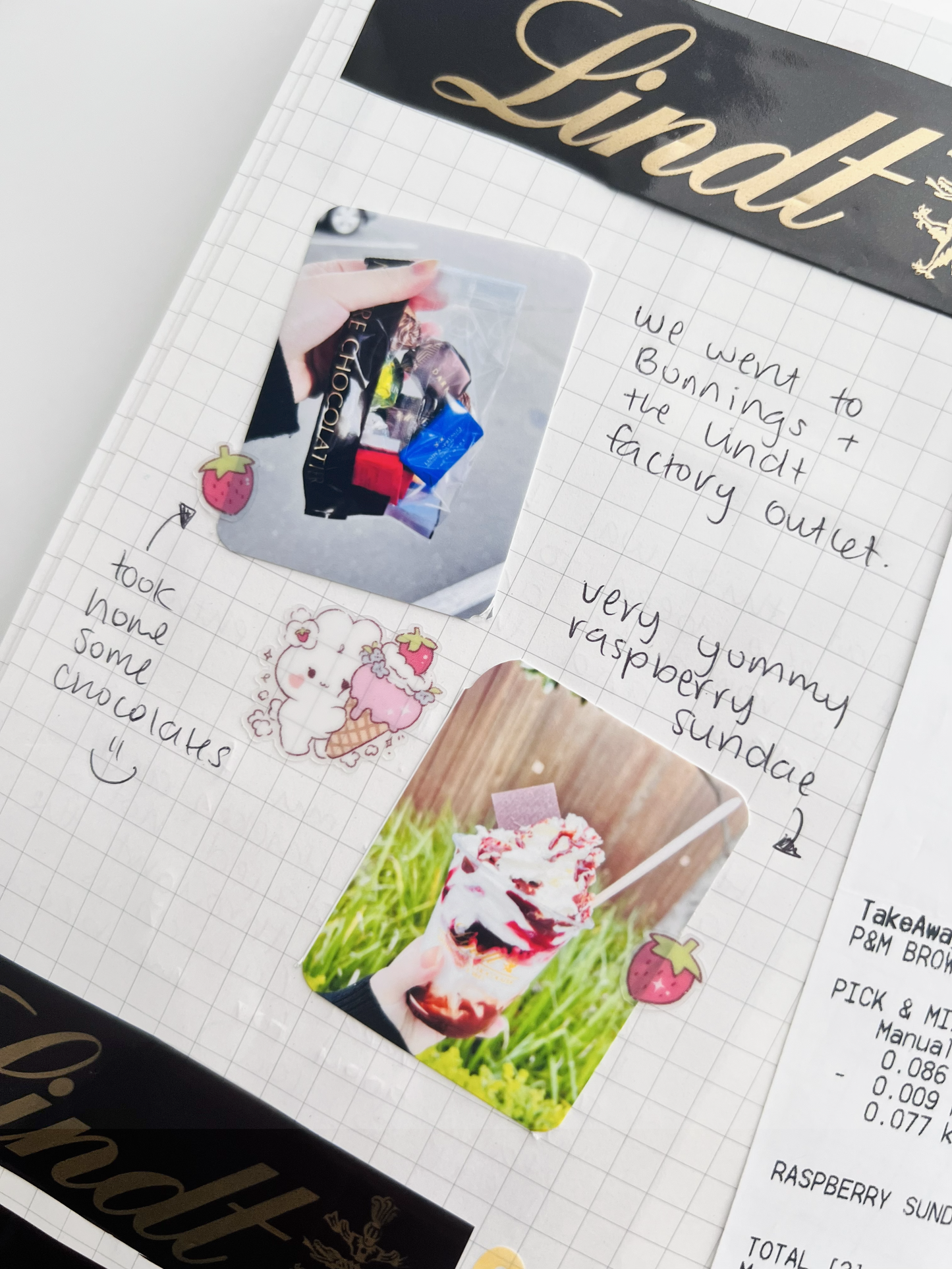 Strawberry Picnic Bunny Sticker Sheet