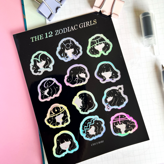 Zodiac Girls Sticker Sheet