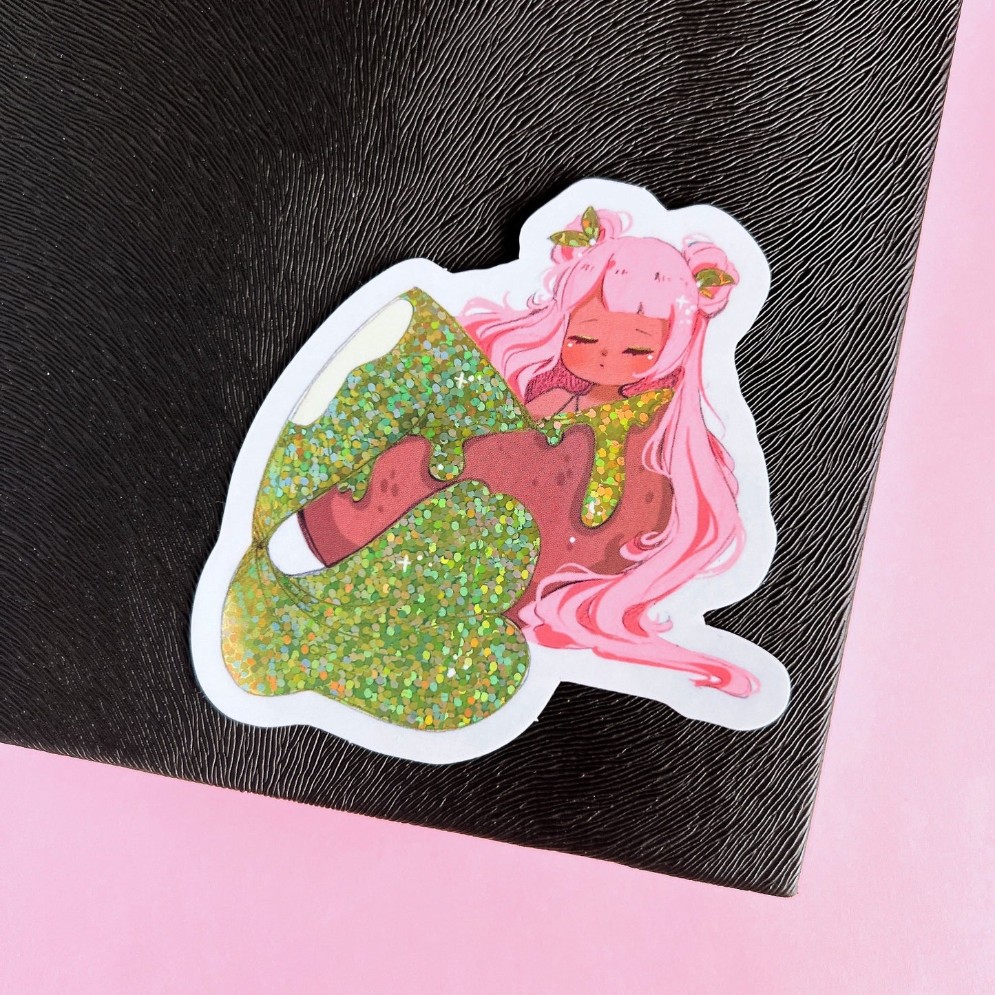 Green Glitter Mermaid Vinyl Sticker