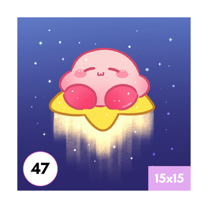 Star Pink Blob Art Print