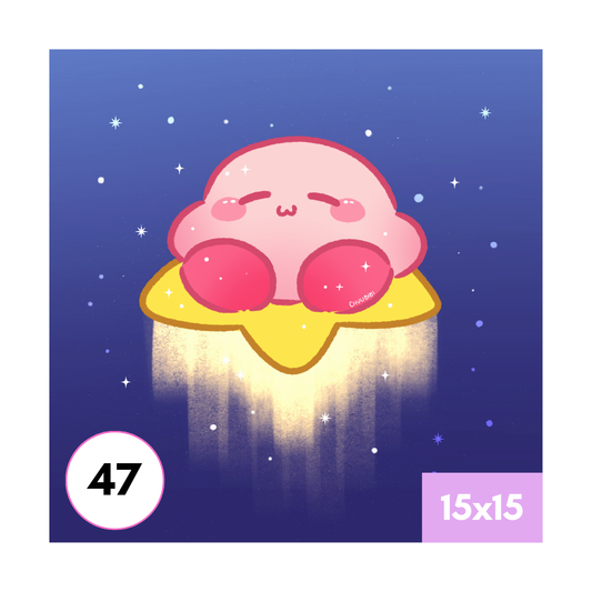 Star Pink Blob Art Print