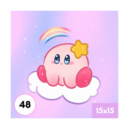 Cloudy Pink Blob Art Print