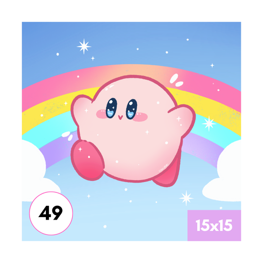 Rainbow Pink Blob Art Print