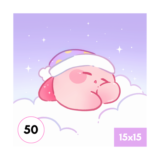 Sleepy Pink Blob Art Print