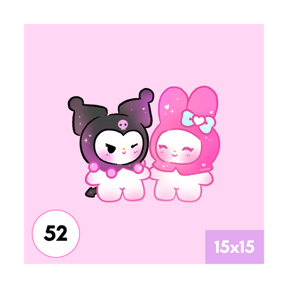 Kuromi x My Melody Art Print