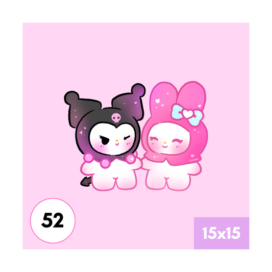 Kuromi x My Melody Art Print