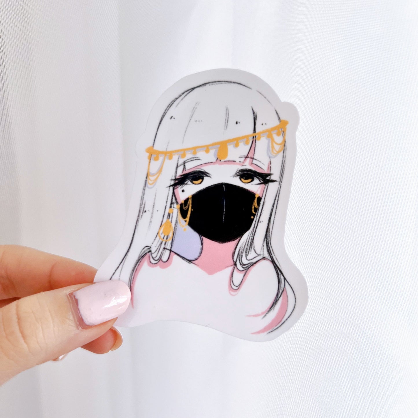 Gold Mask Vinyl Sticker