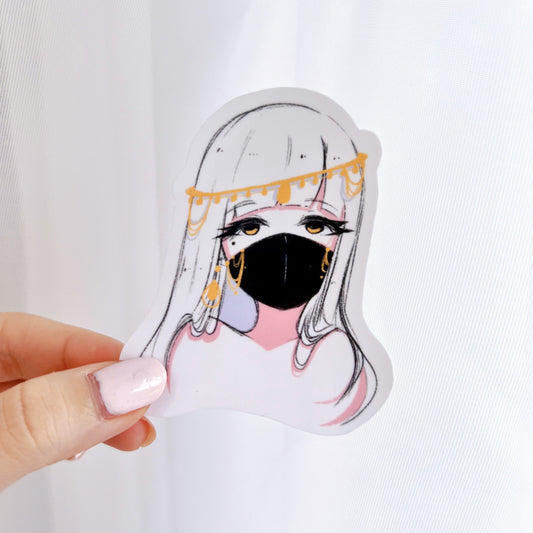 Gold Mask Vinyl Sticker