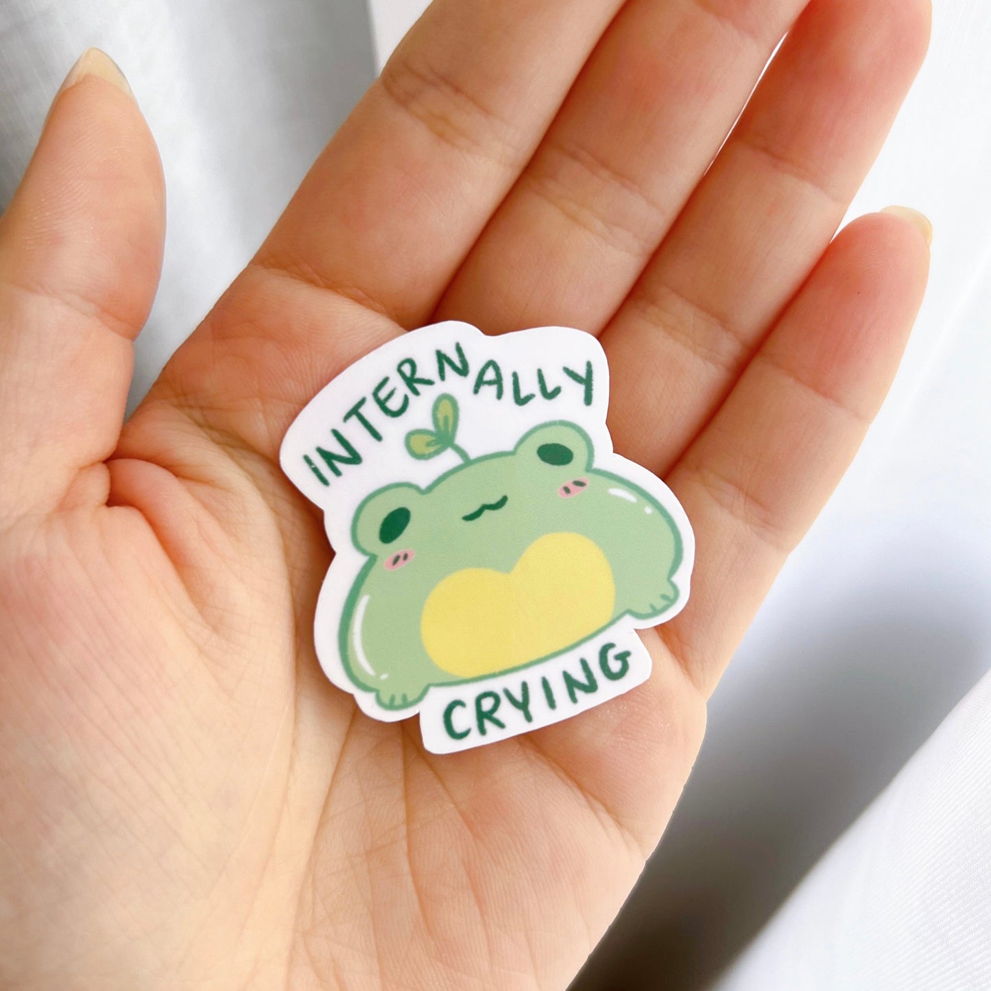 Internally Crying Froggy Sticker